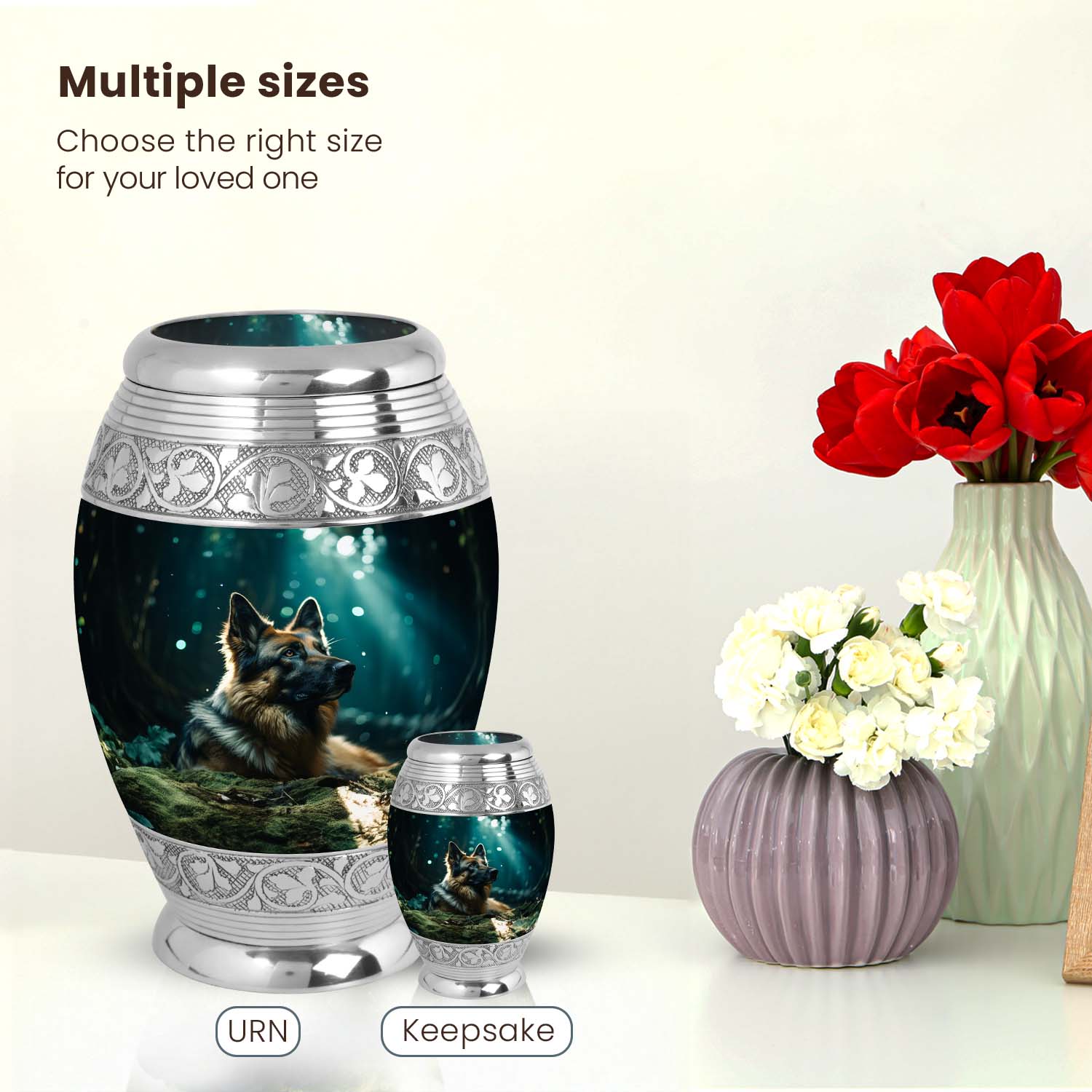 Dog Large Urn 10 Inch