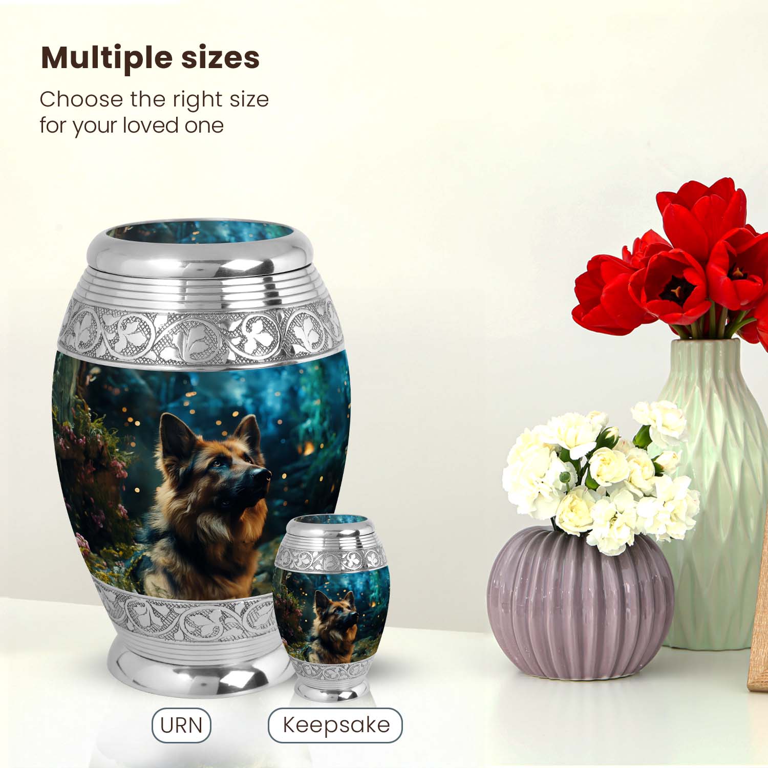 Dog Large Urn 10 Inch