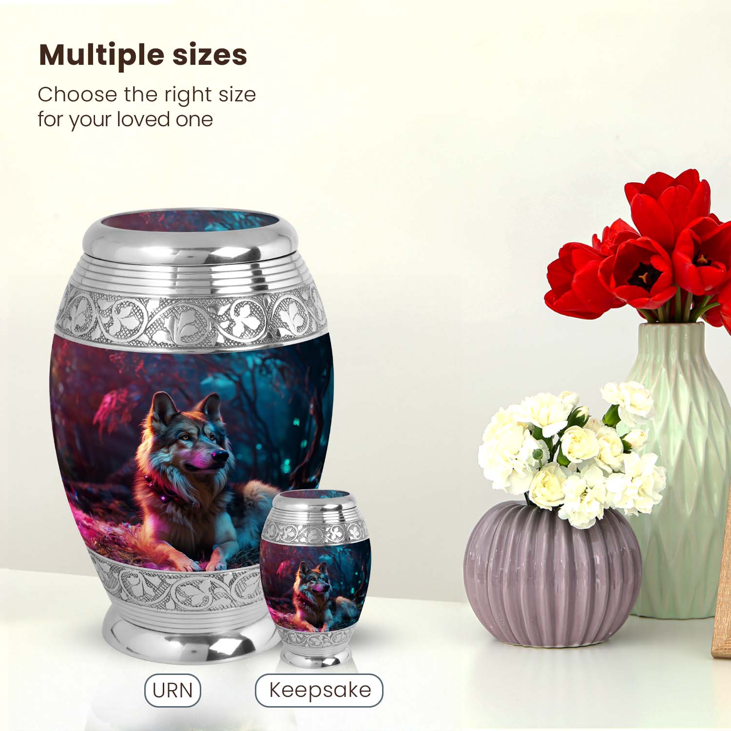 Dog Large Urn 10 Inch