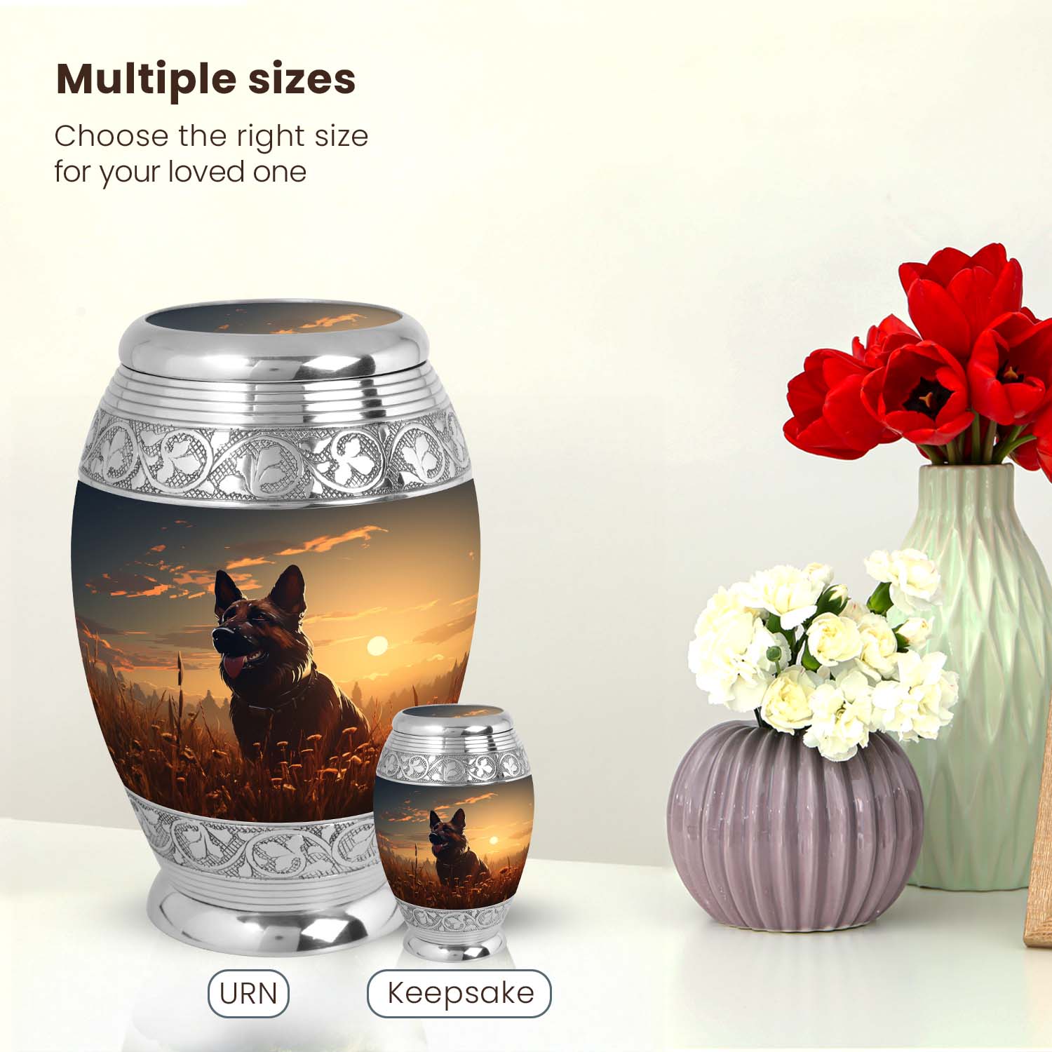 Dog Large Urn 10 Inch