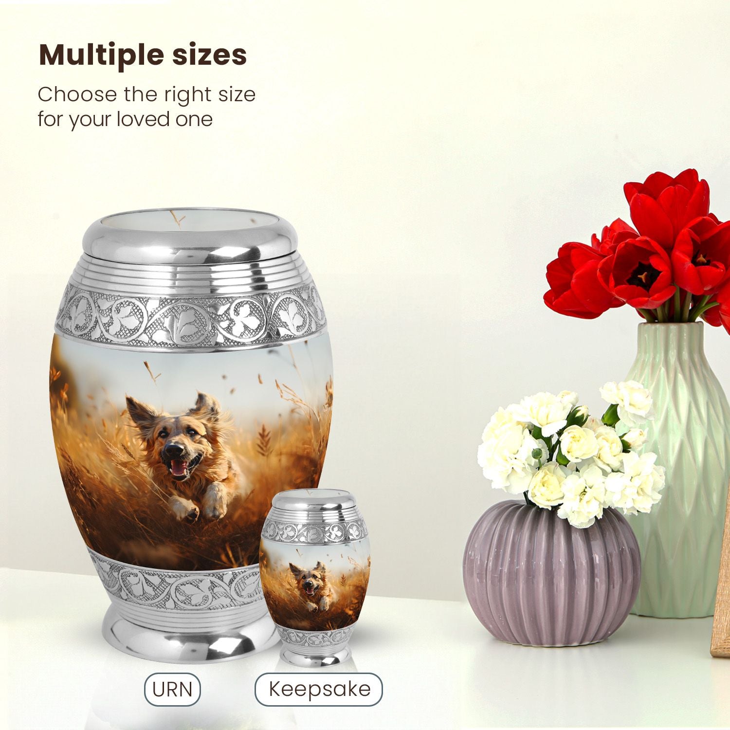 Dog Large Urn 10 Inch