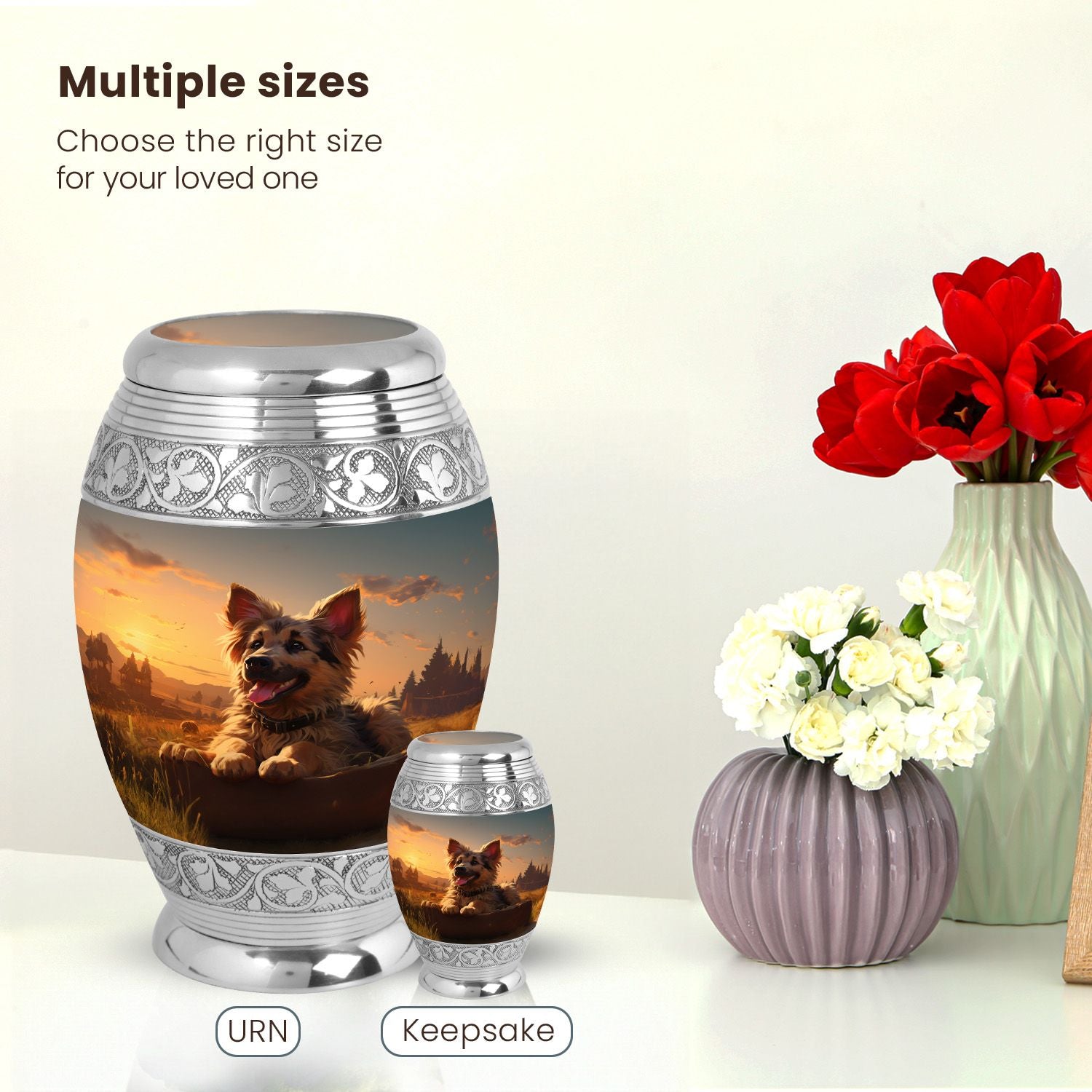Dog Large Urn 10 Inch