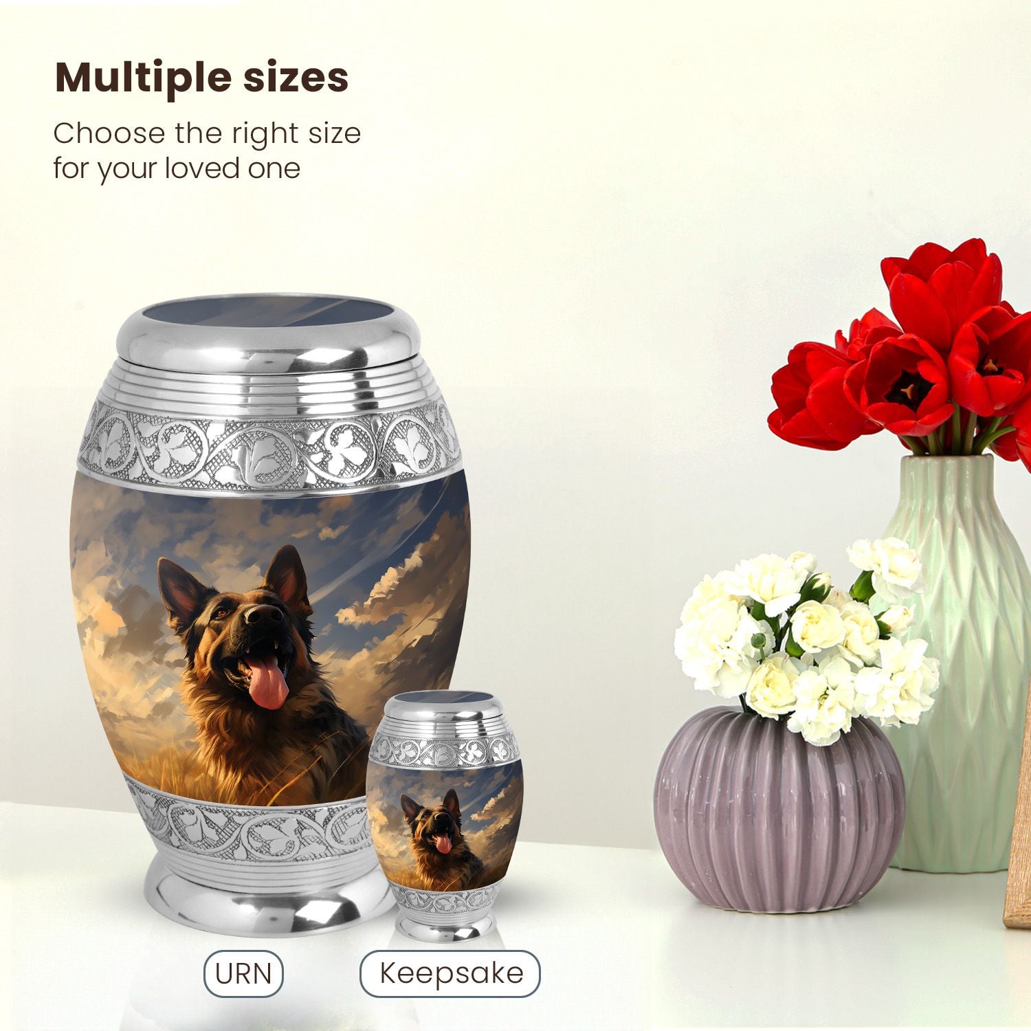 Dog Large Urn 10 Inch