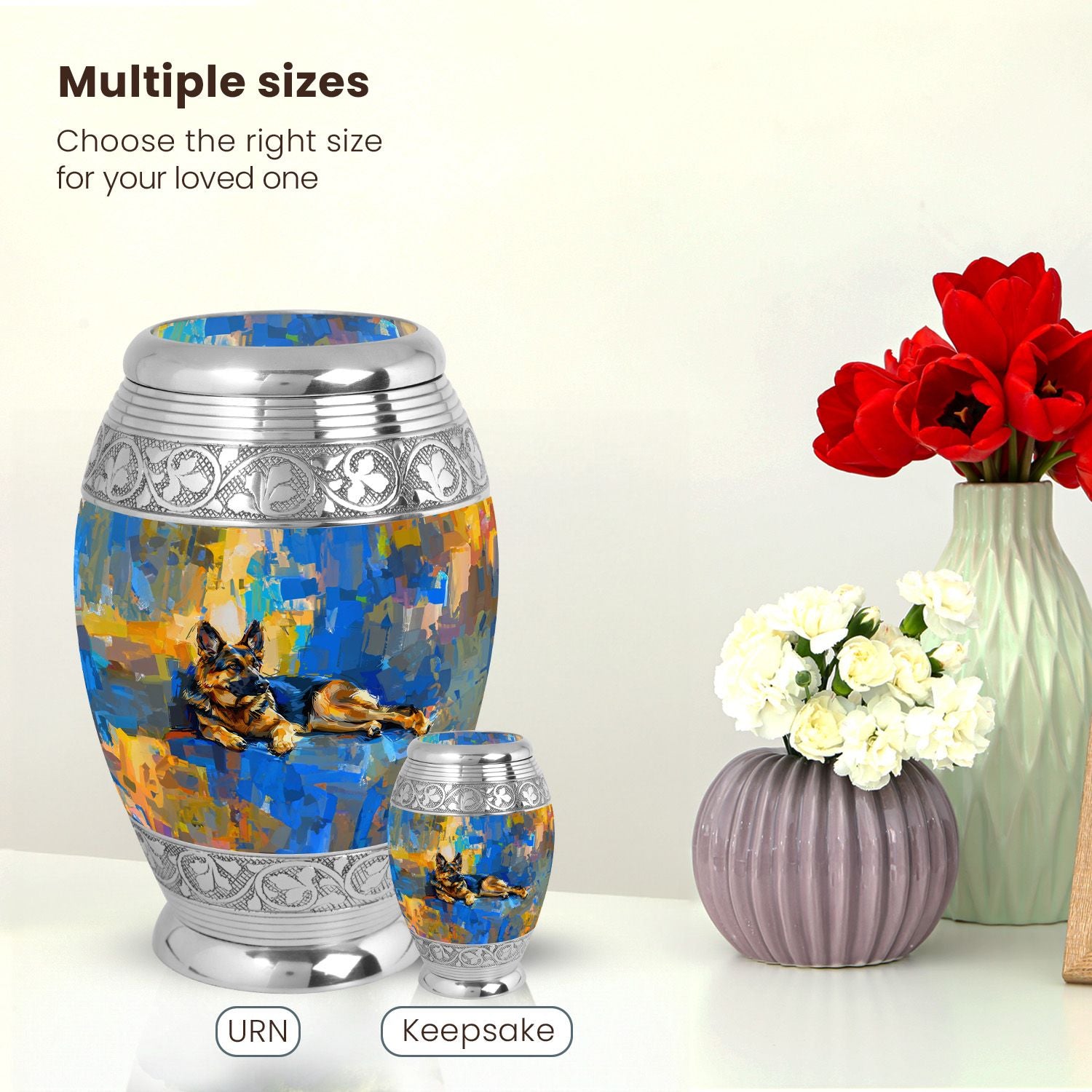 Dog Large Urn 10 Inch