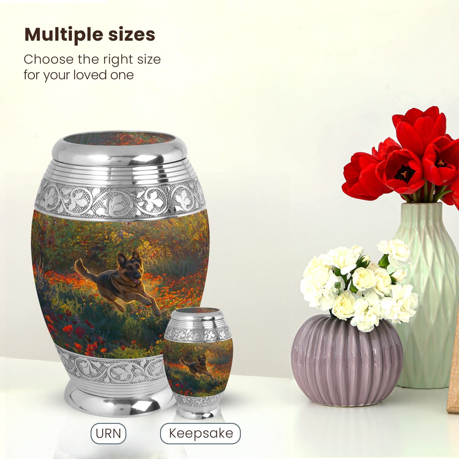 Dog Large Urn 10 Inch
