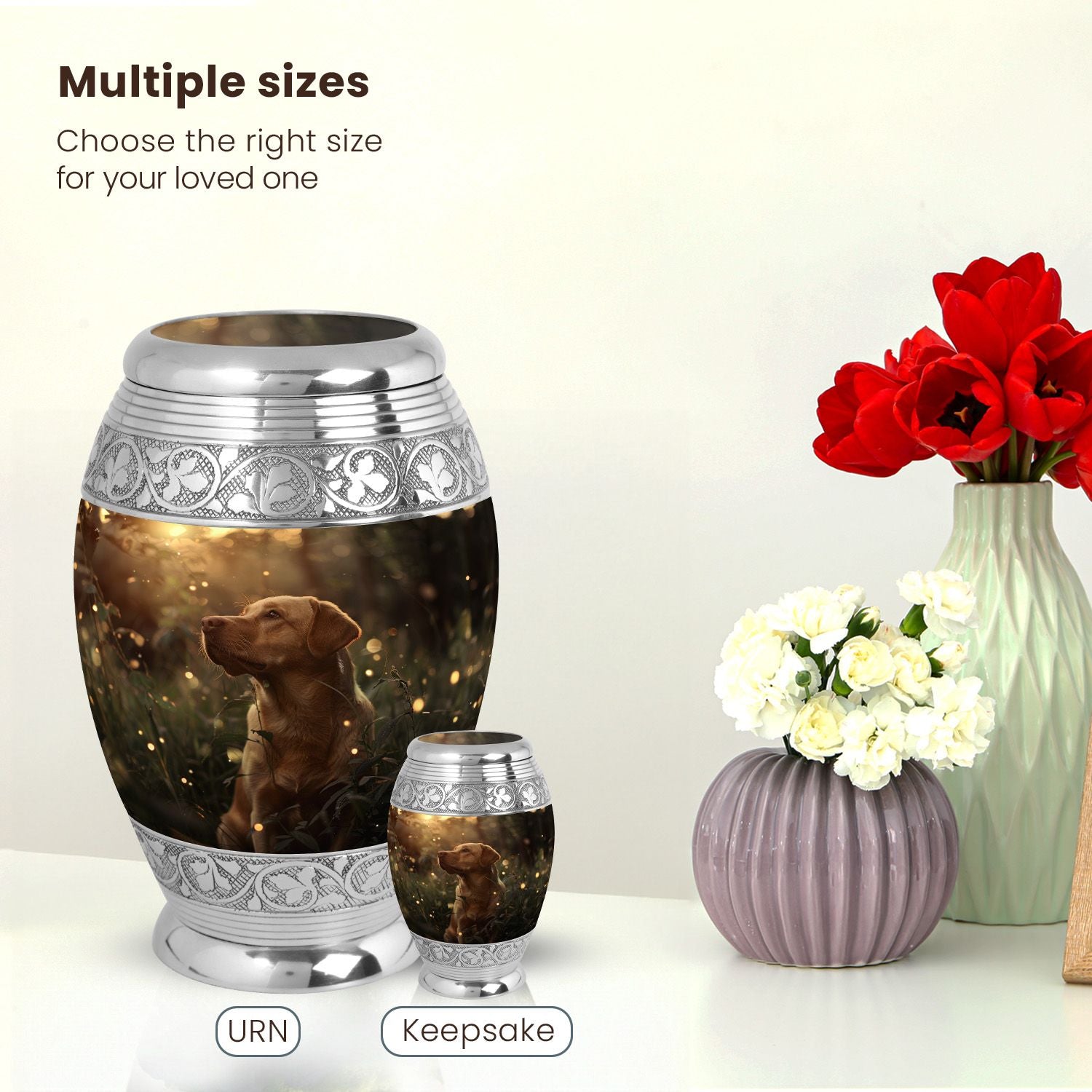 Dog Large Urn 10 Inch
