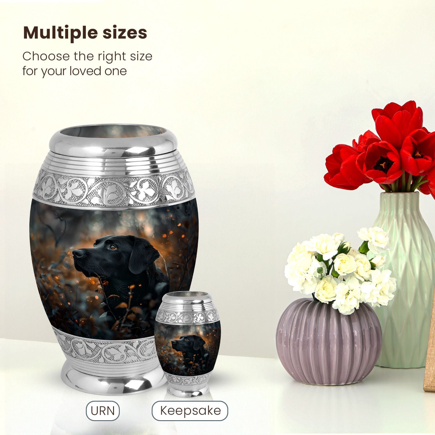 Dog Large Urn 10 Inch