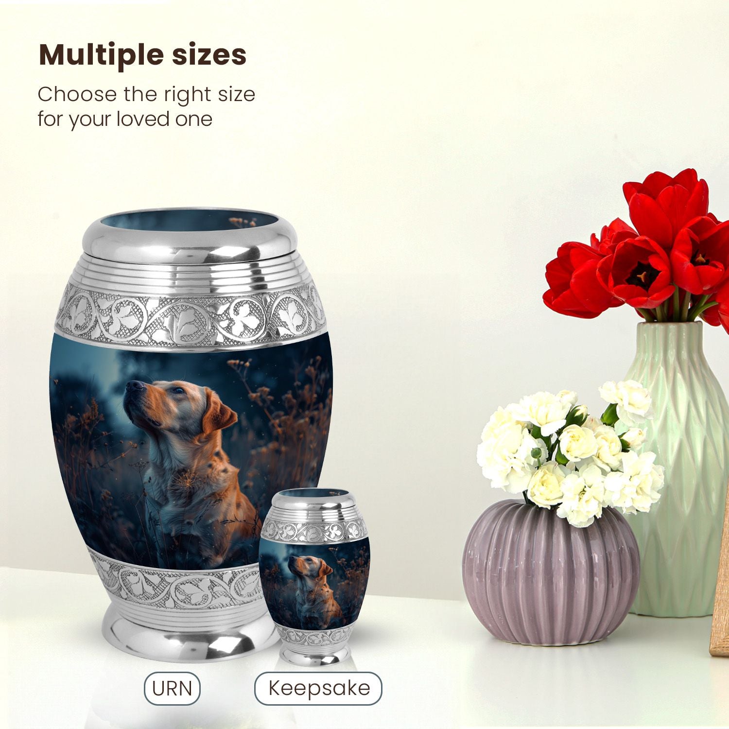Dog Large Urn 10 Inch