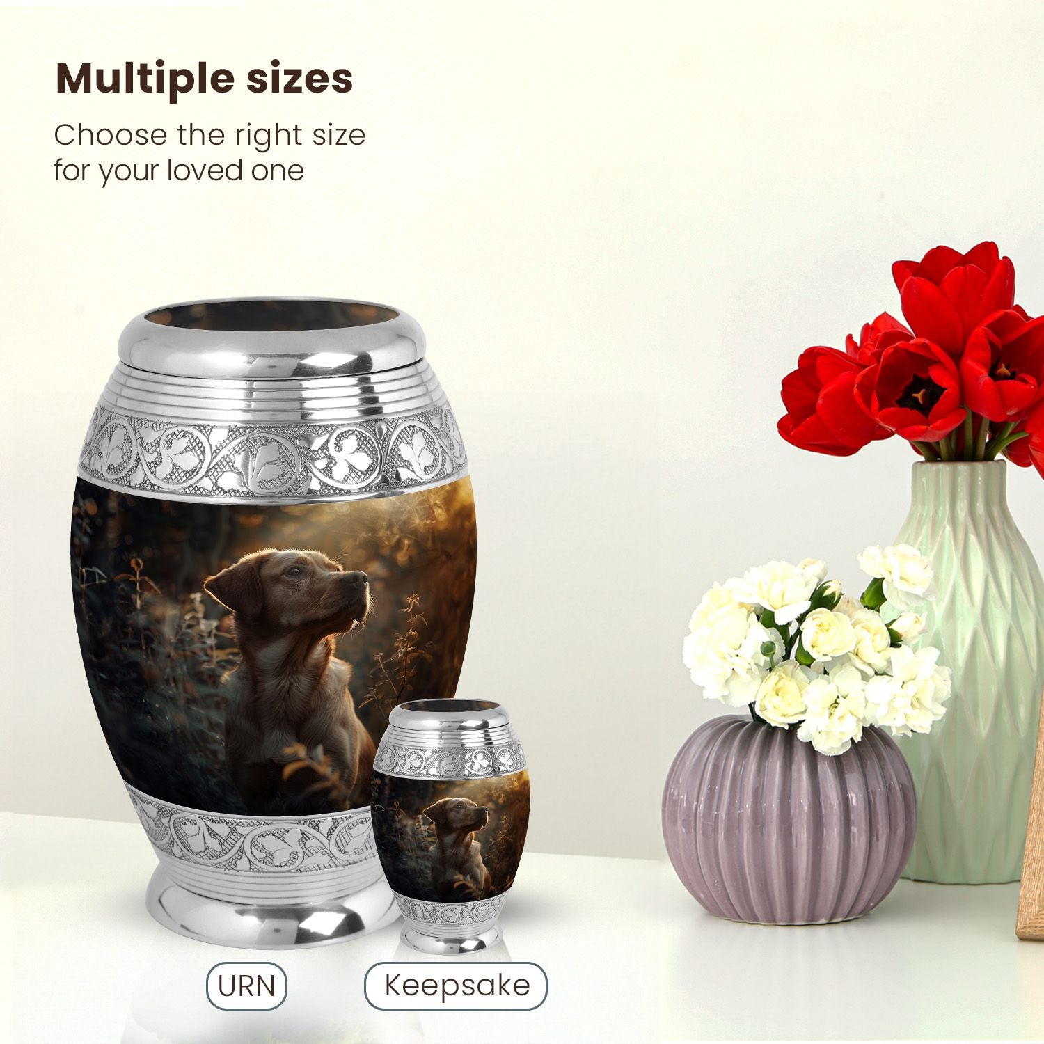 Dog Large Urn 10 Inch