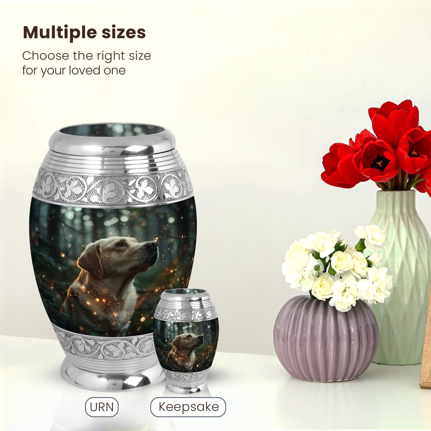 Dog Large Urn 10 Inch