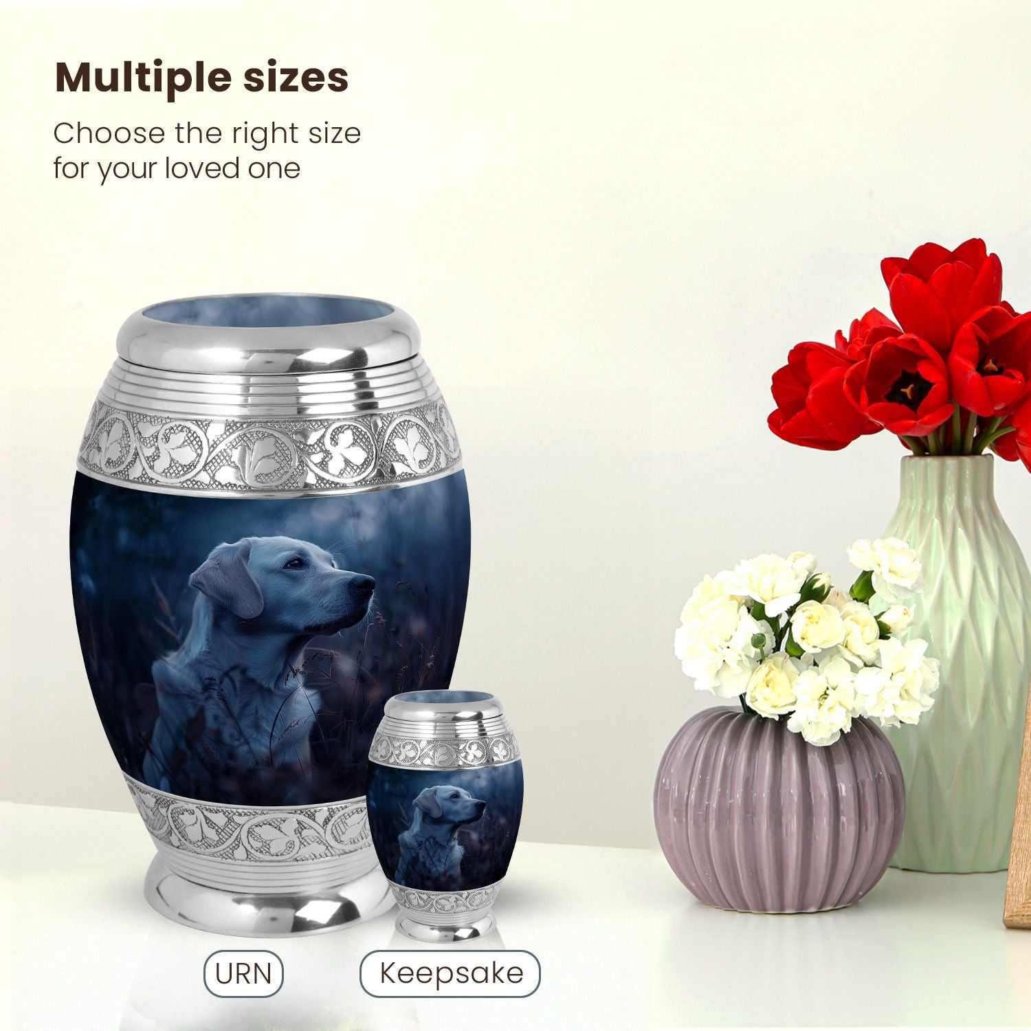 Dog Large Urn 10 Inch