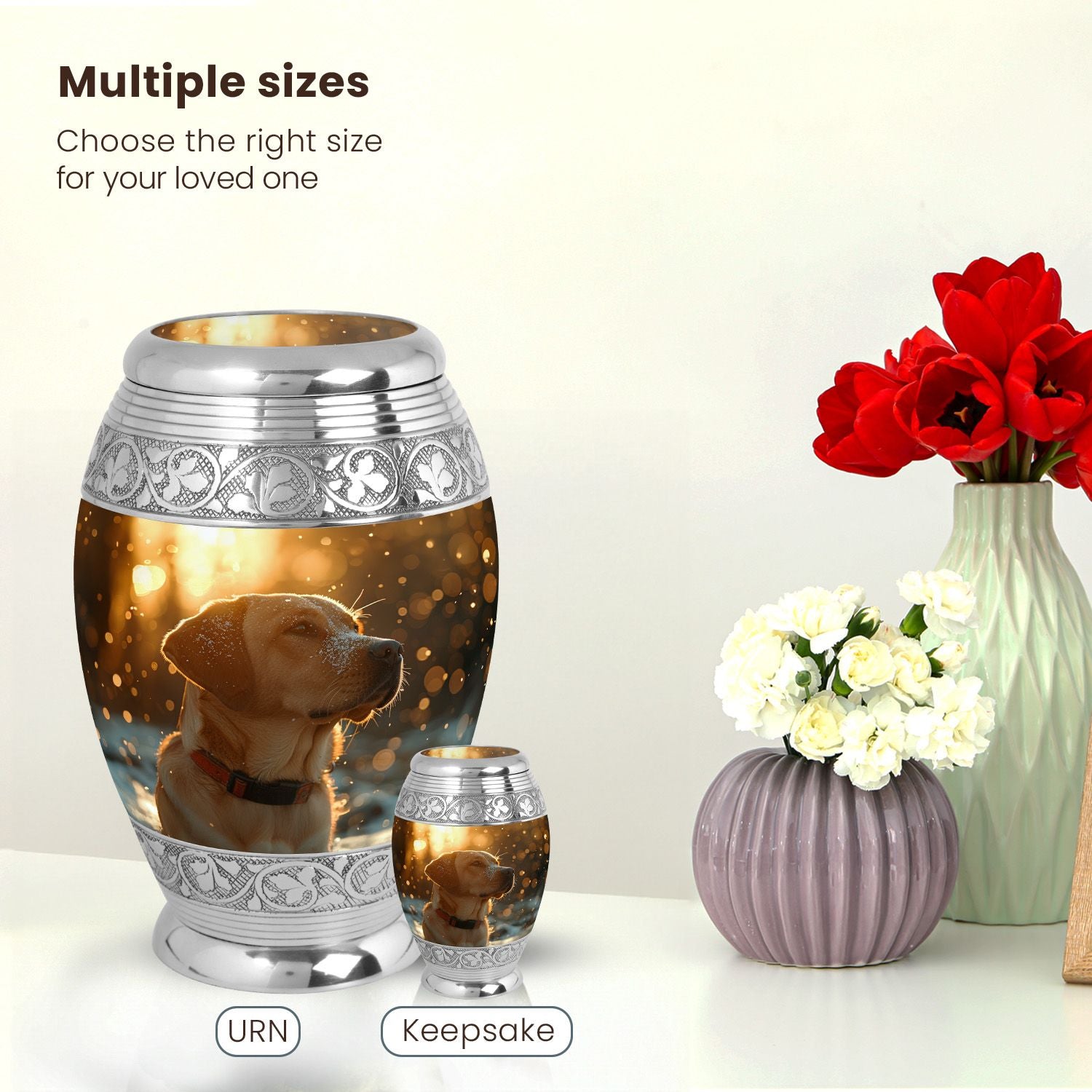 Dog Large Urn 10 Inch