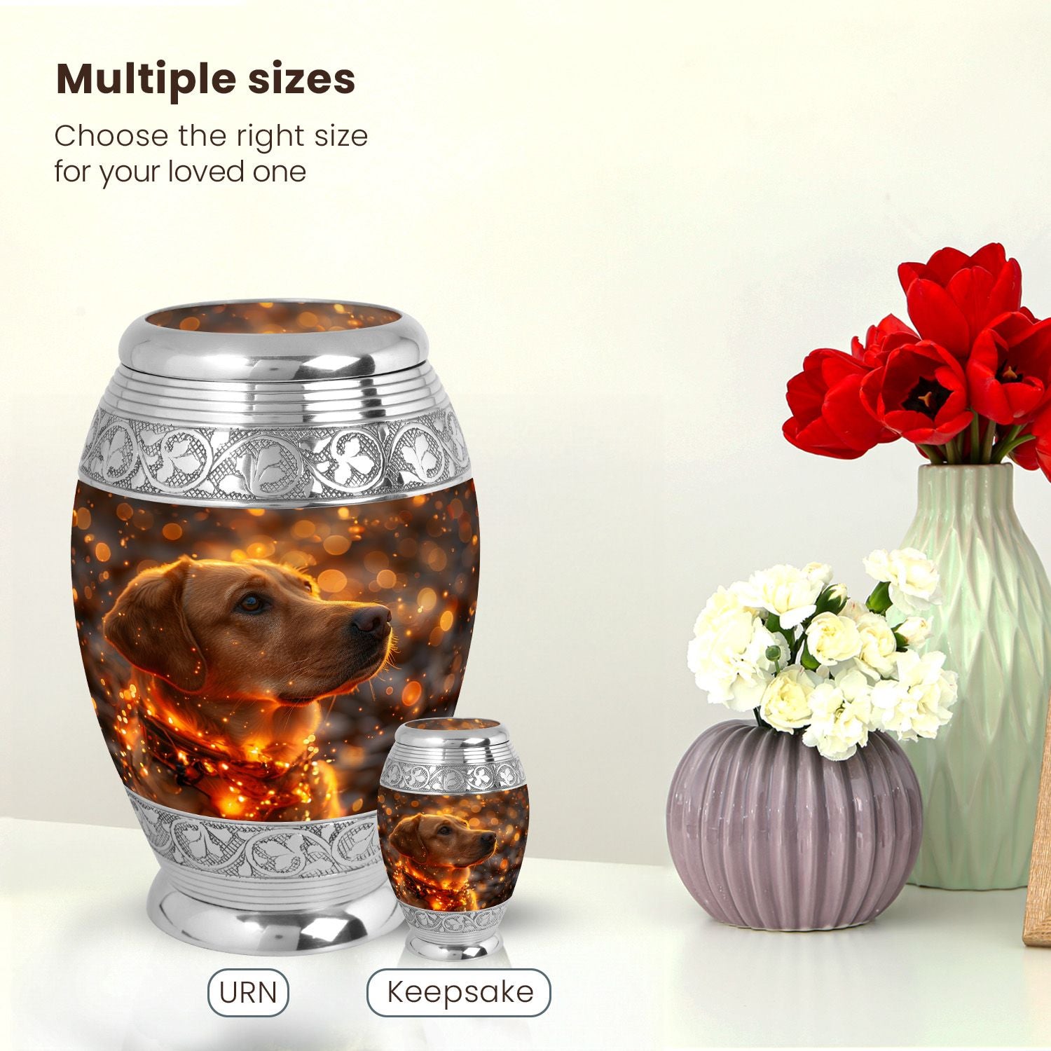 Dog Large Urn 10 Inch