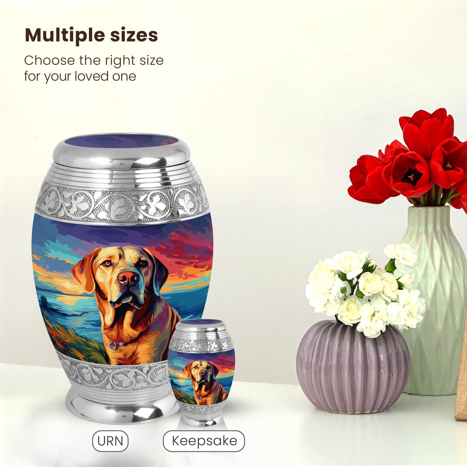 Dog Large Urn 10 Inch
