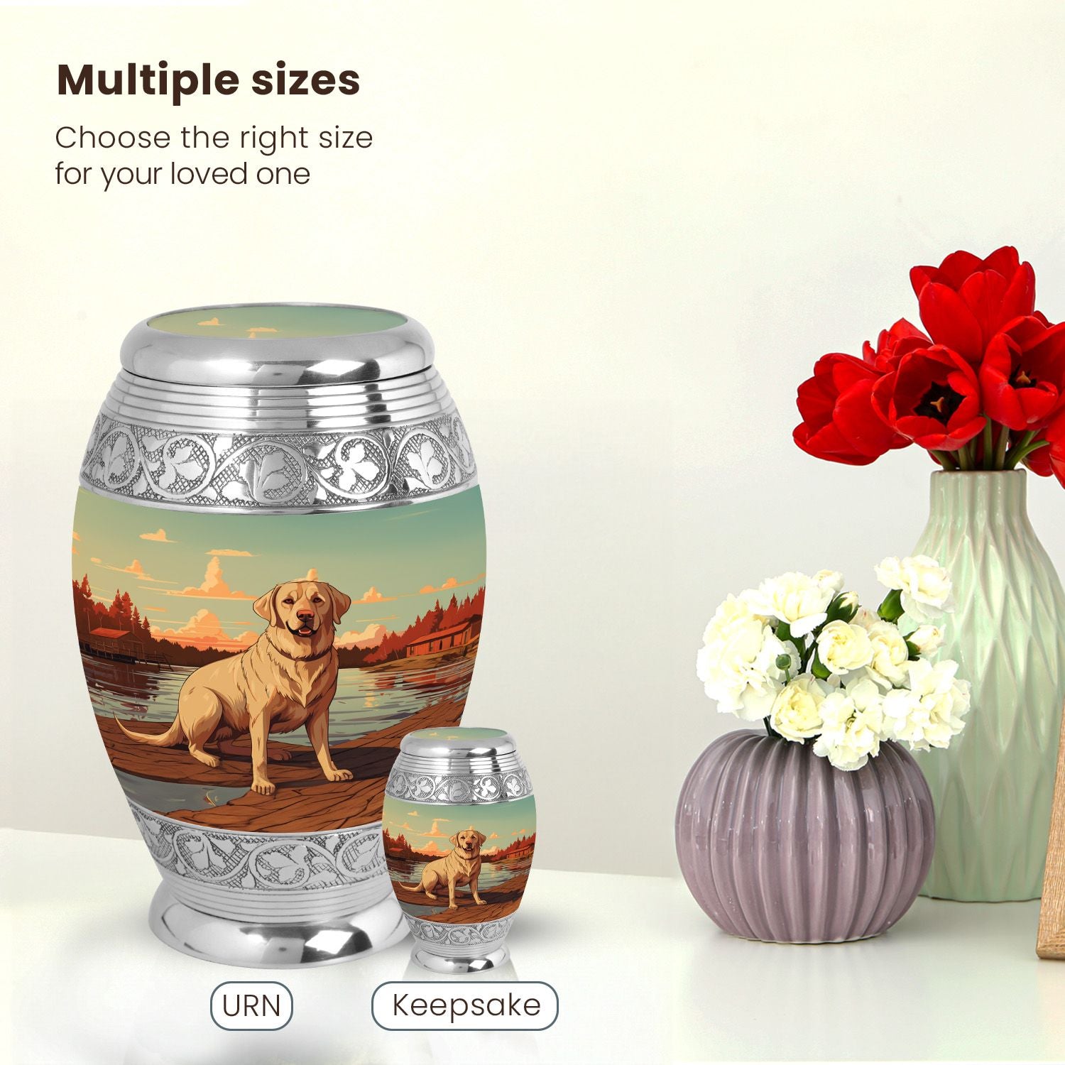 Dog Large Urn 10 Inch