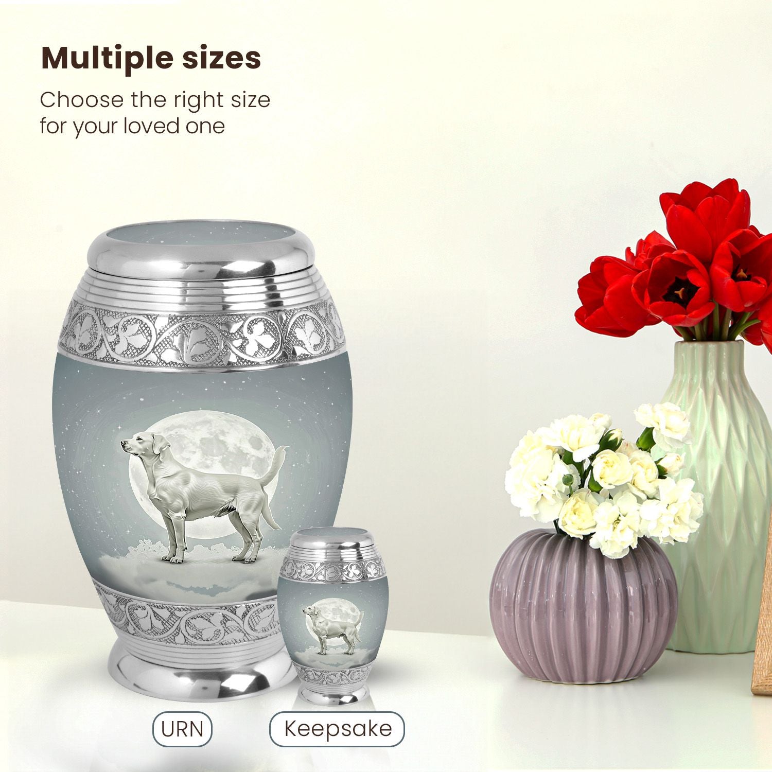 Dog Large Urn 10 Inch