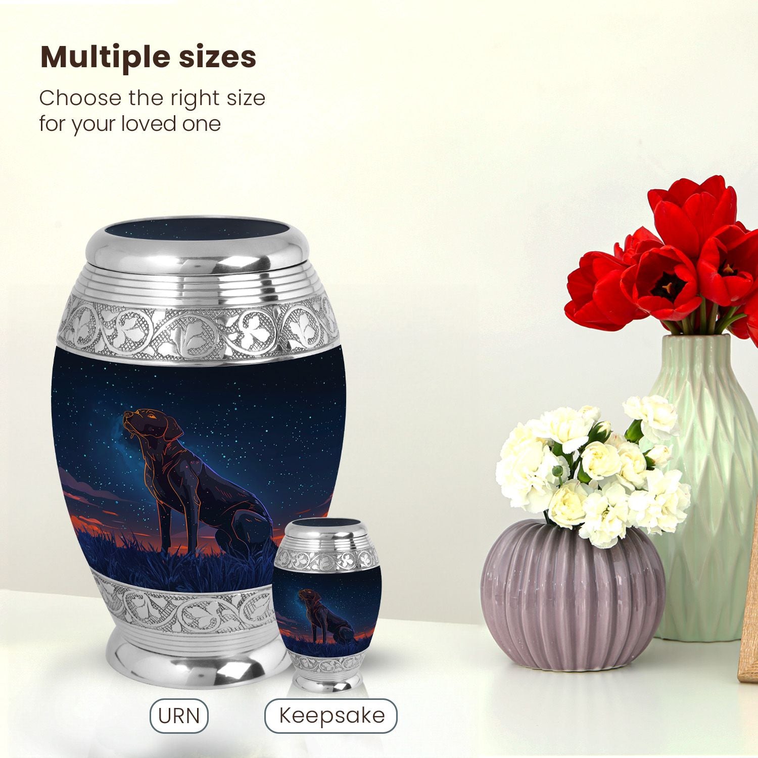 Dog Large Urn 10 Inch