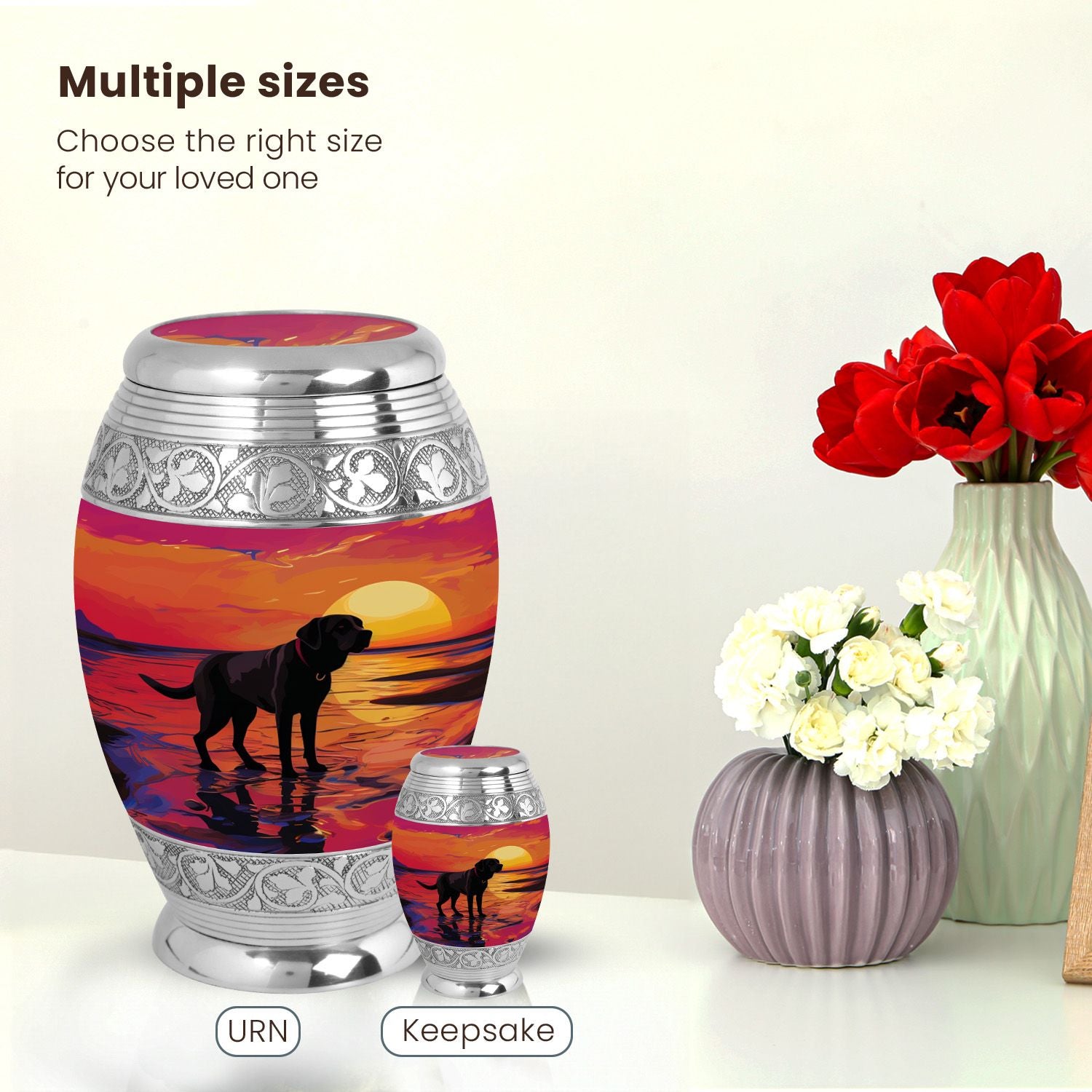 Dog Large Urn 10 Inch