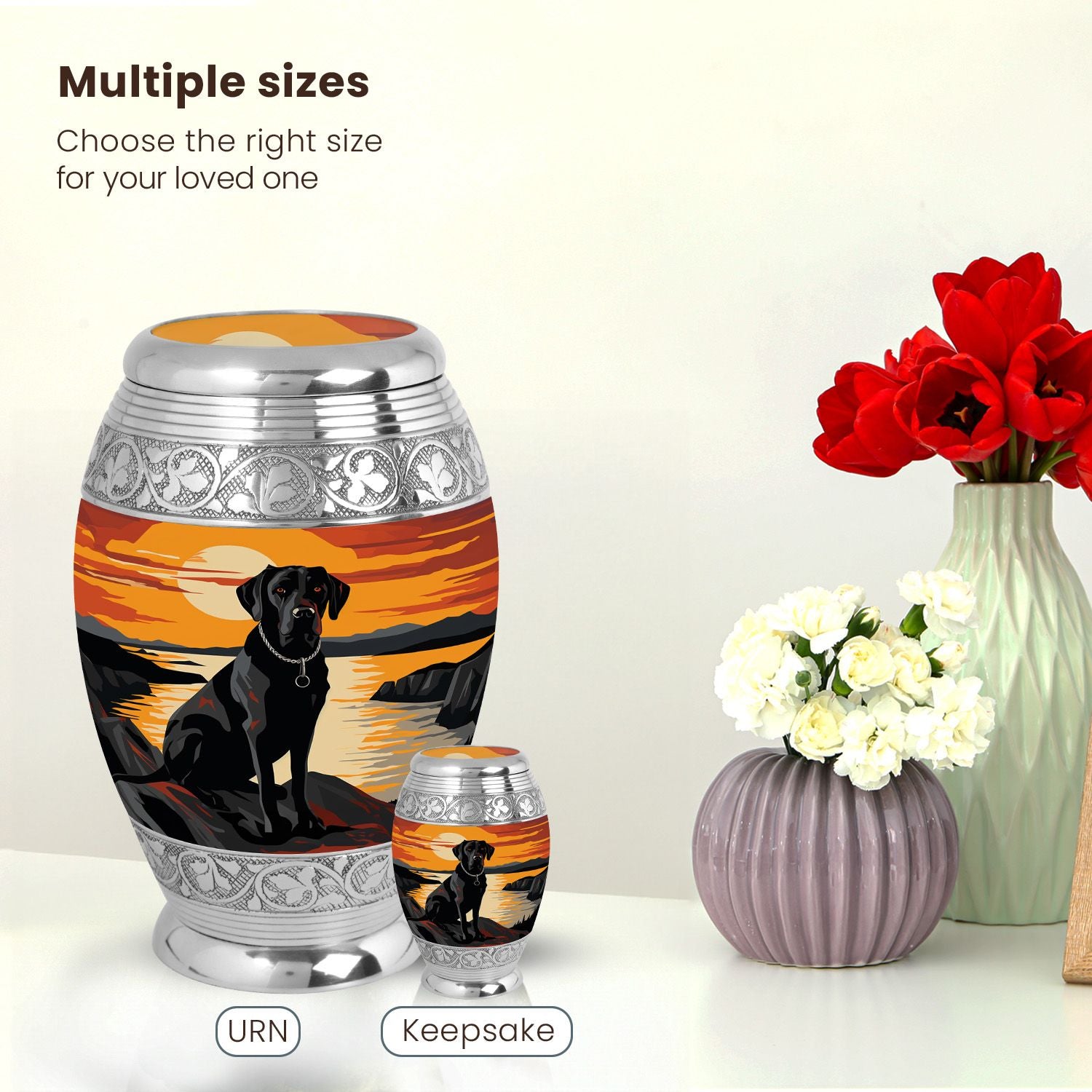 Dog Large Urn 10 Inch