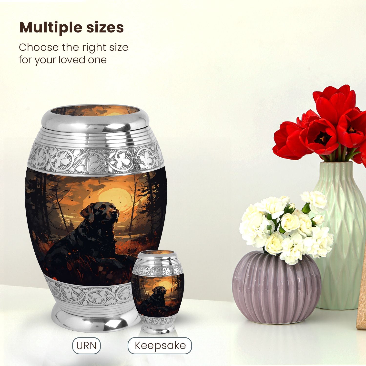 Dog Large Urn 10 Inch