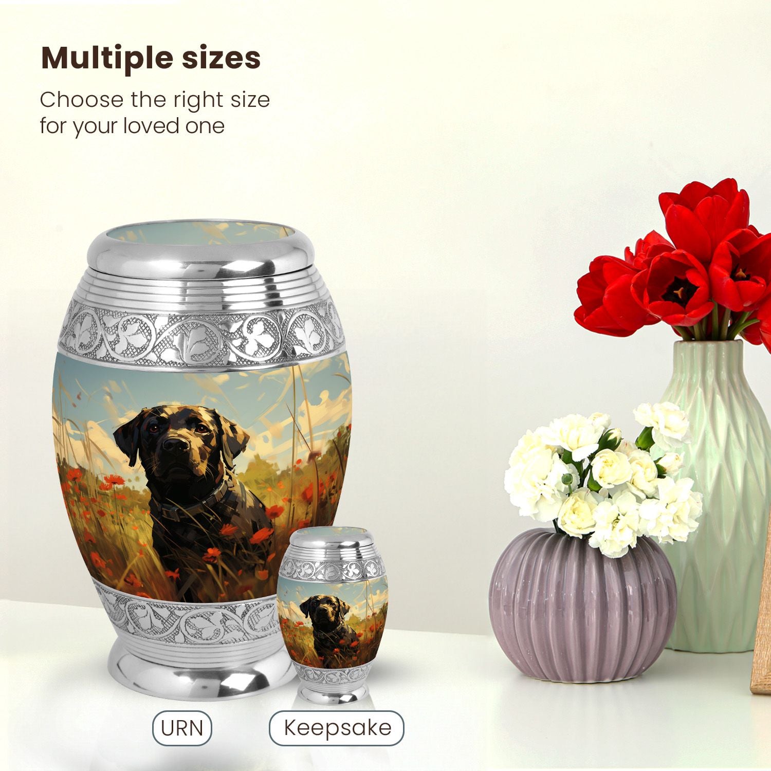Dog Large Urn 10 Inch