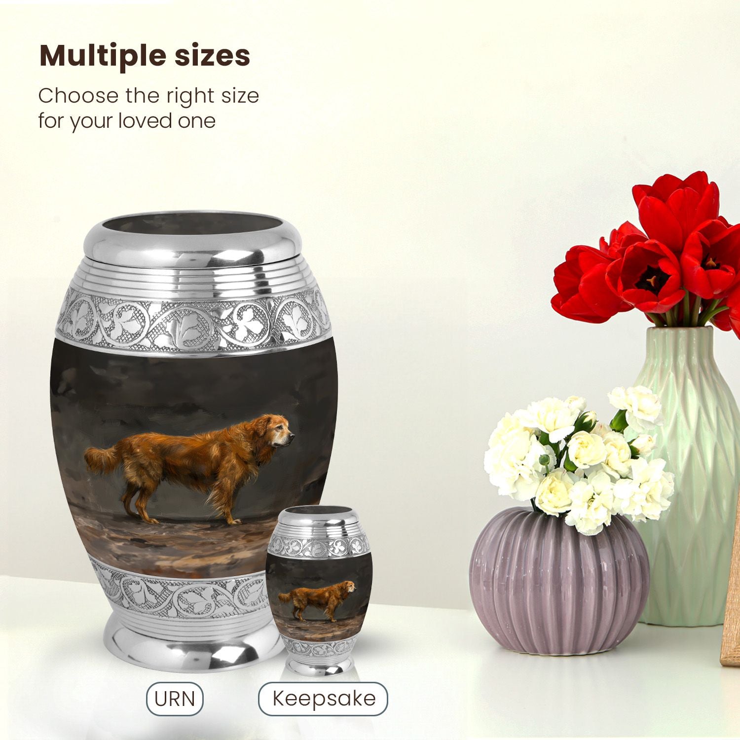 Dog Large Urn 10 Inch