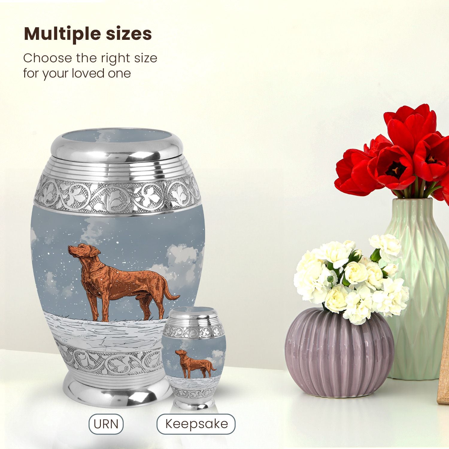 Dog Large Urn 10 Inch