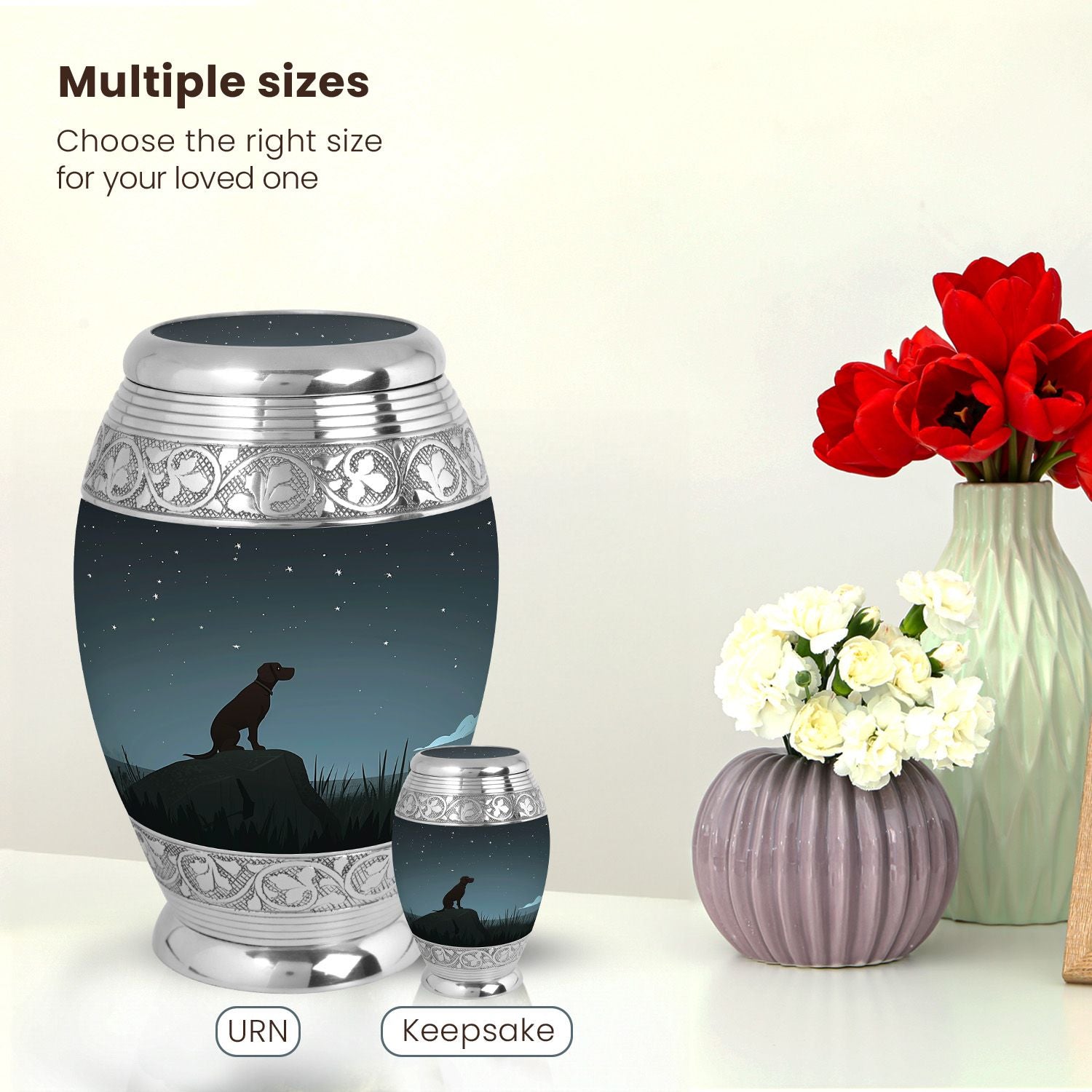 Dog Large Urn 10 Inch