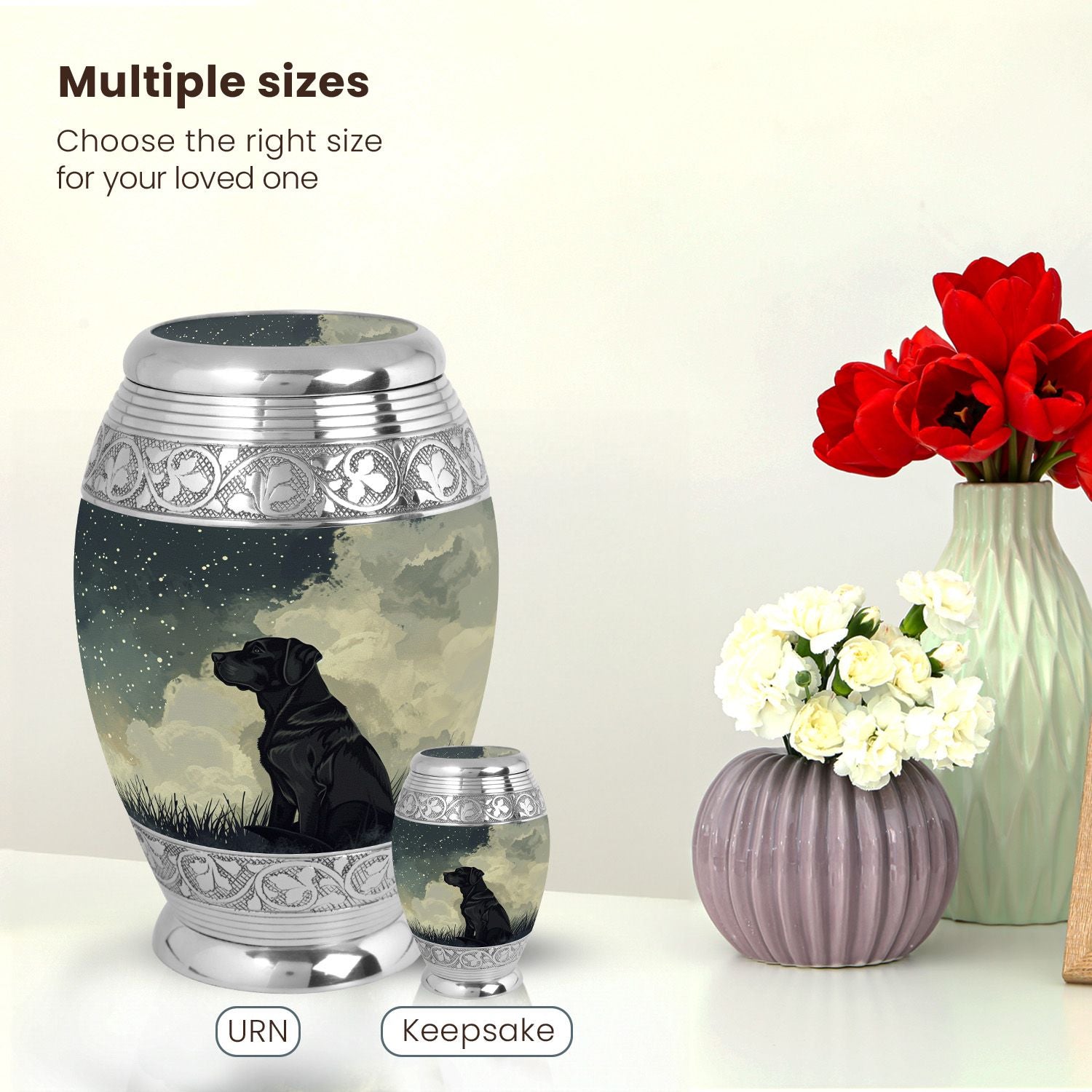 Dog Large Urn 10 Inch