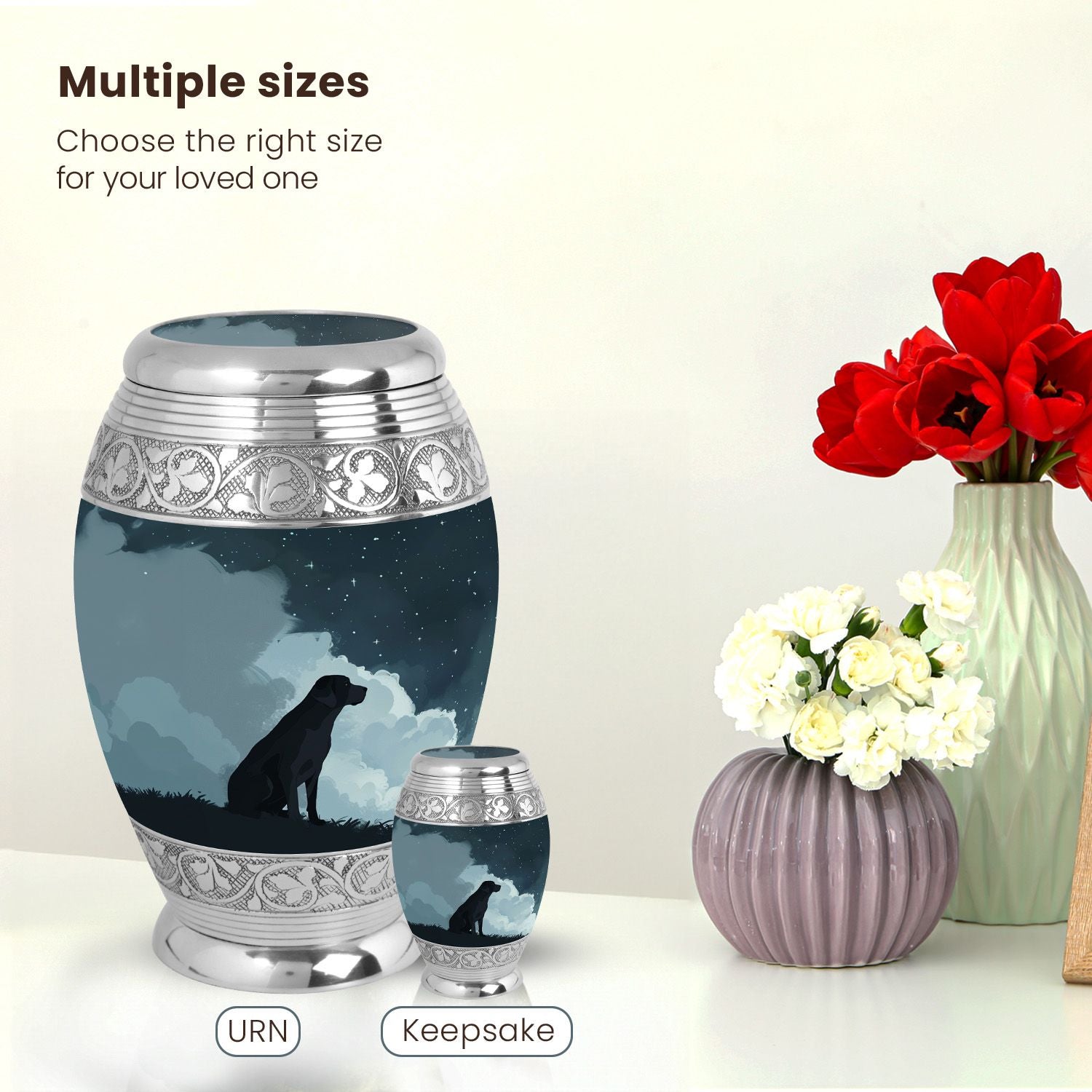 Dog Large Urn 10 Inch