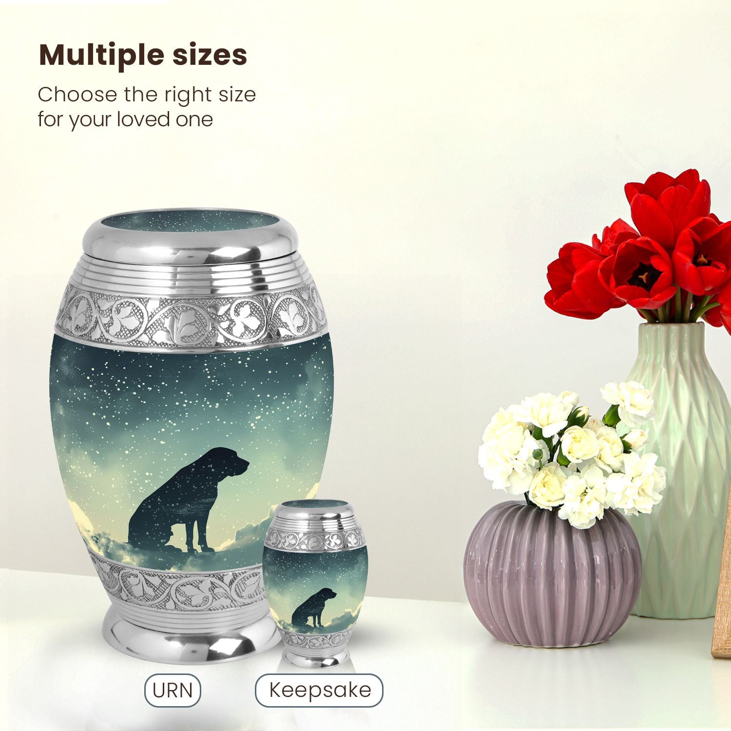 Dog Large Urn 10 Inch