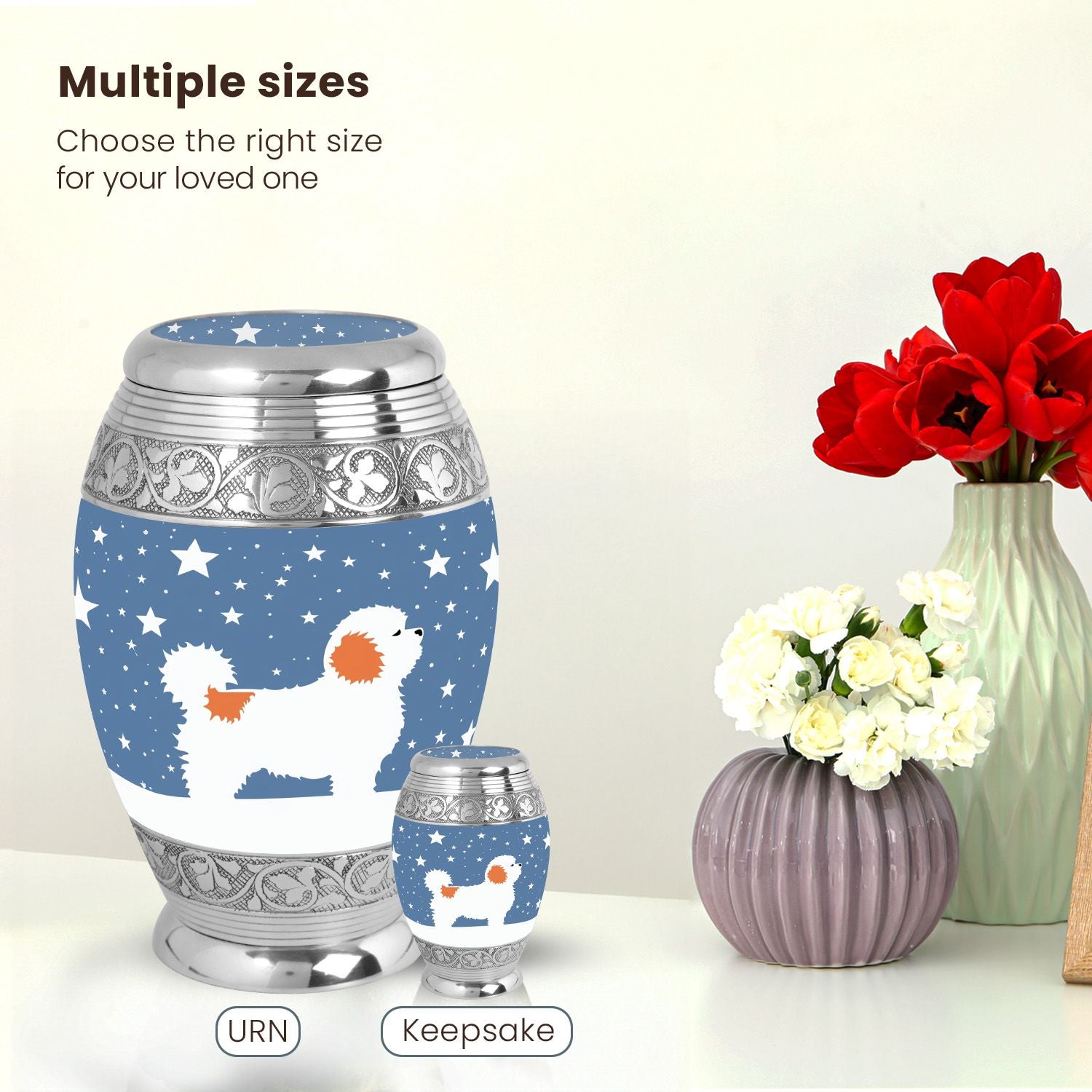 Dog Large Urn 10 Inch