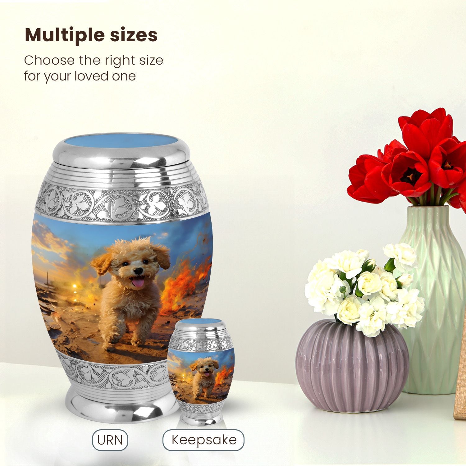 Dog Large Urn 10 Inch