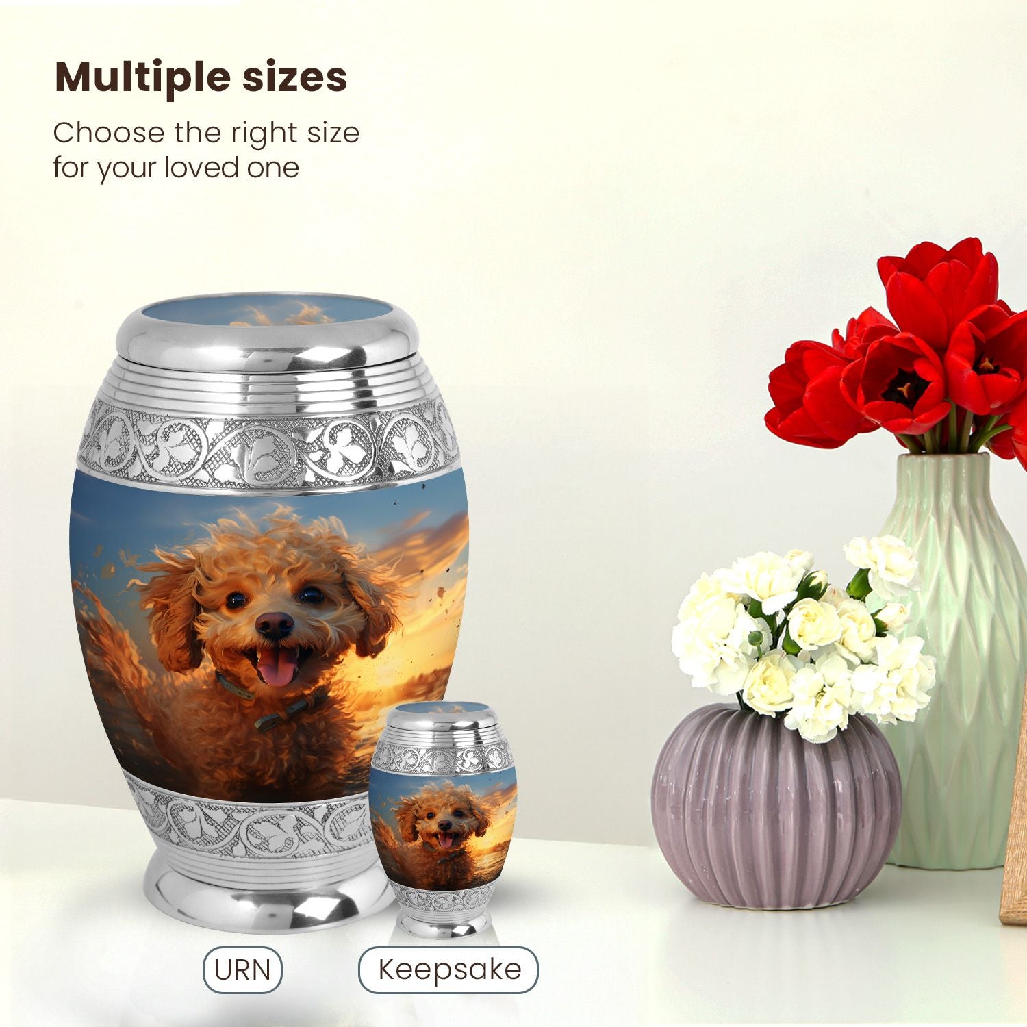 Dog Large Urn 10 Inch