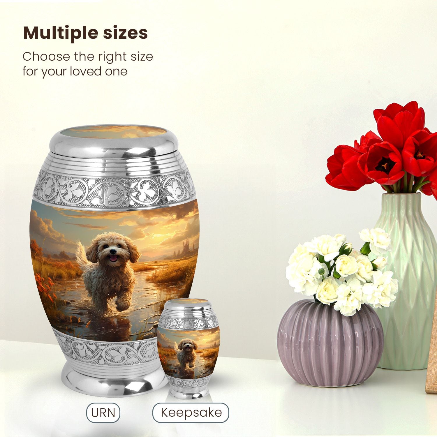 Dog Large Urn 10 Inch