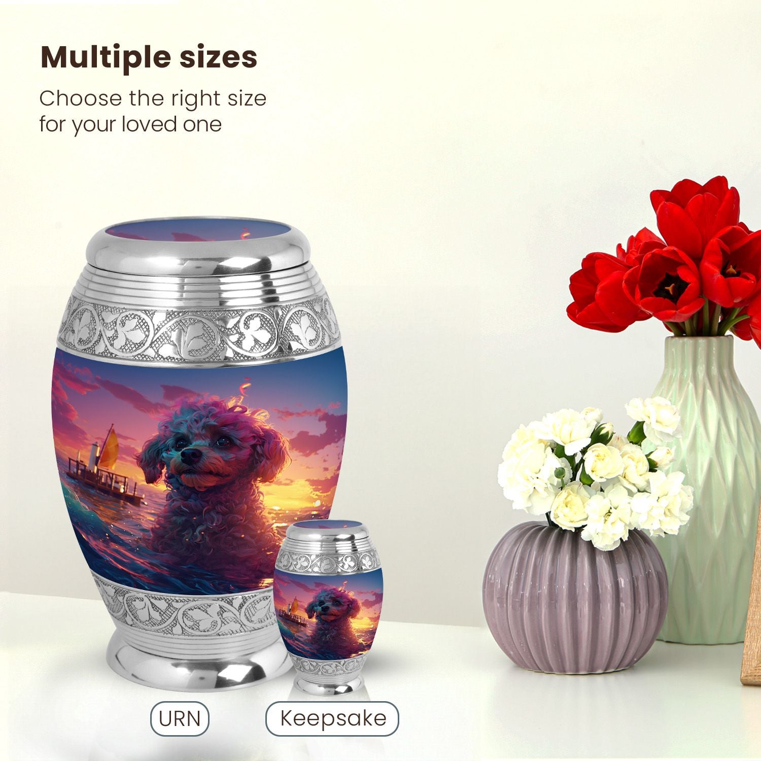 Dog Large Urn 10 Inch