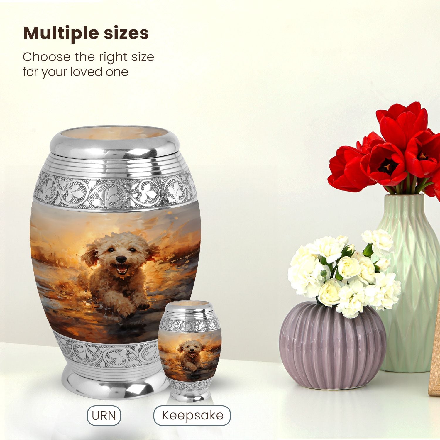 Dog Large Urn 10 Inch