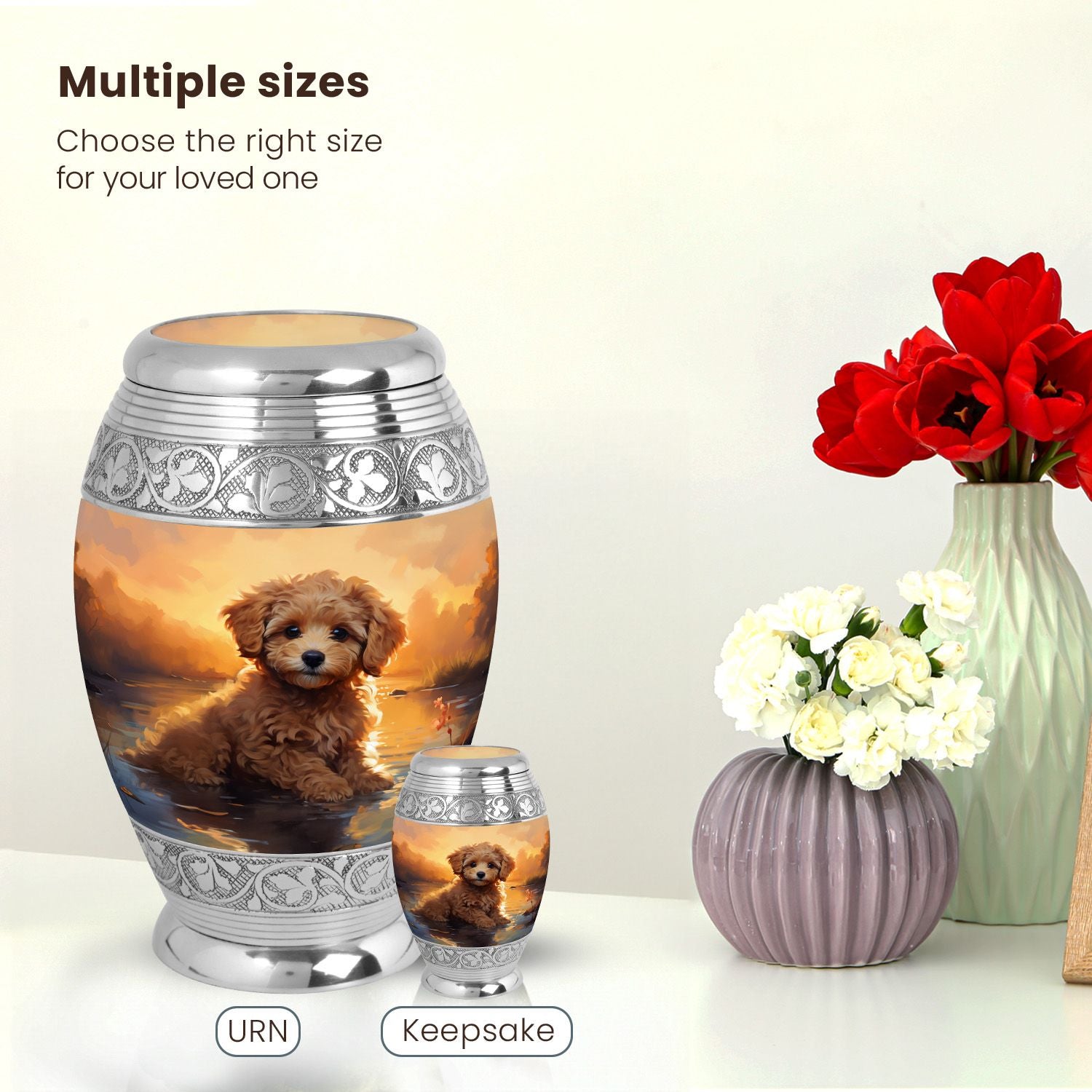 Dog Large Urn 10 Inch