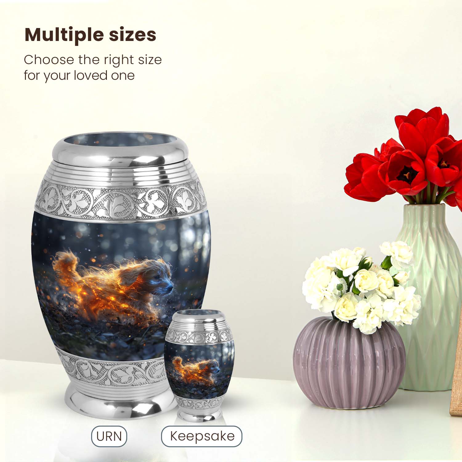 Dog Large Urn 10 Inch