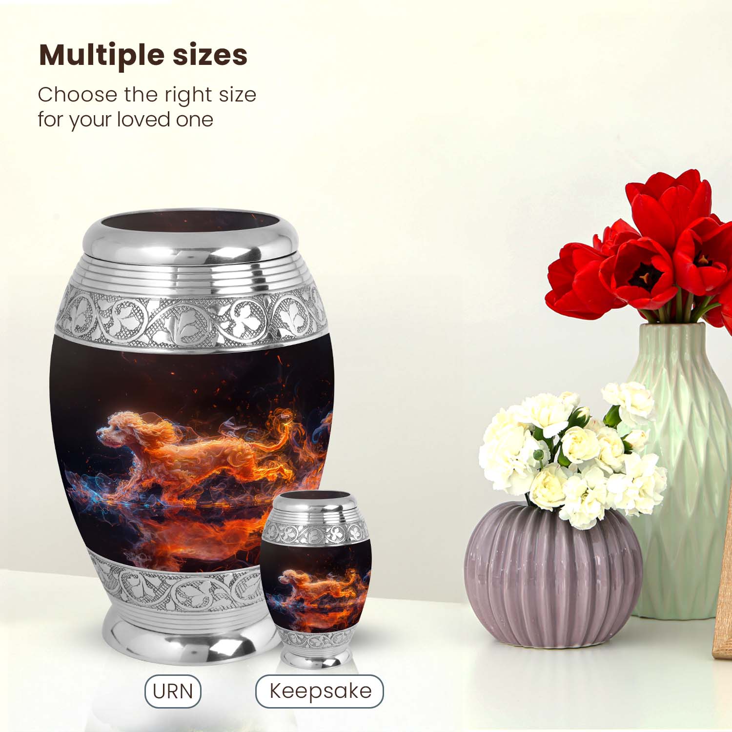 Dog Large Urn 10 Inch