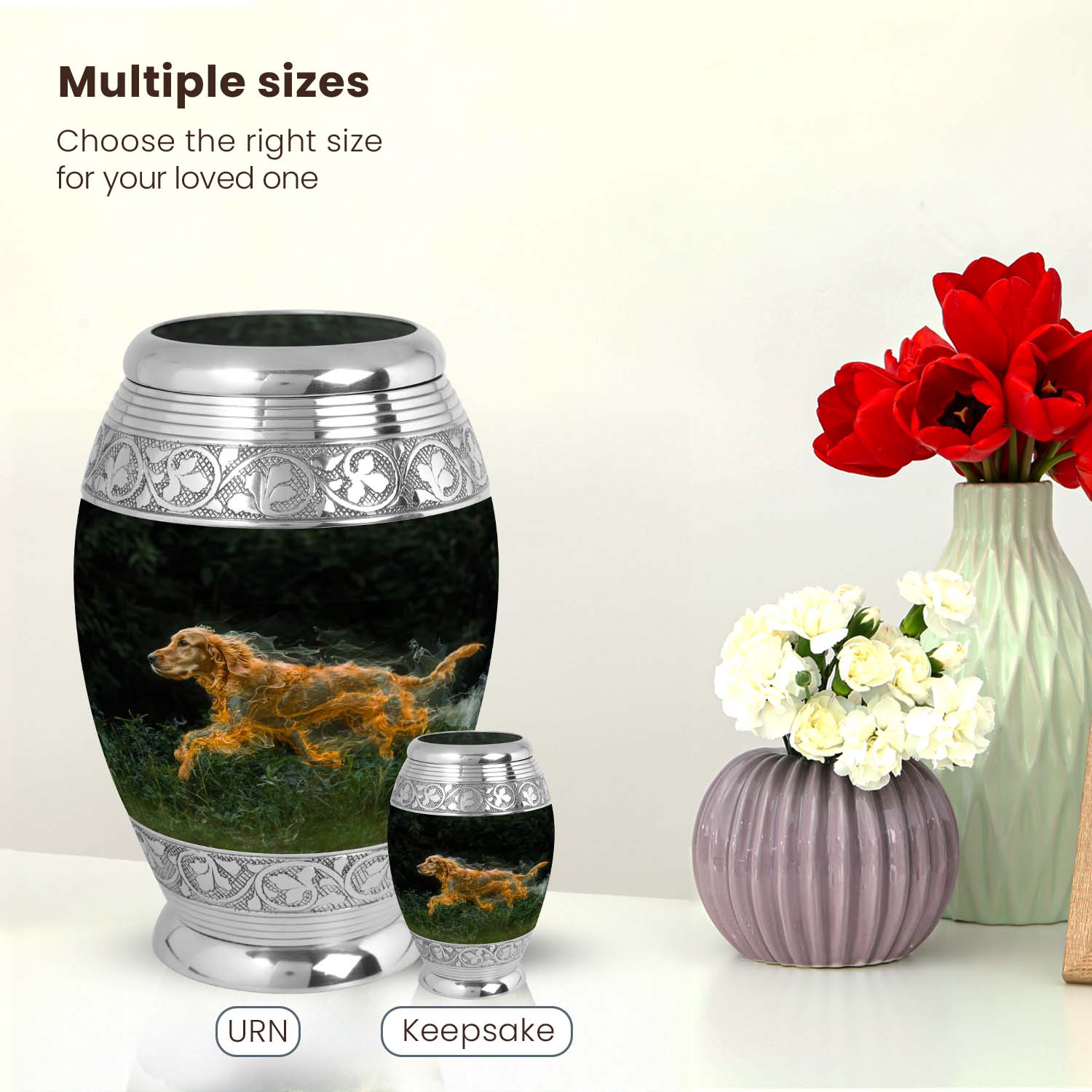 Dog Large Urn 10 Inch