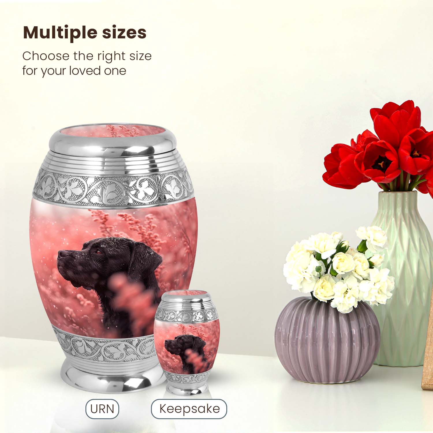 Dog Large Urn 10 Inch