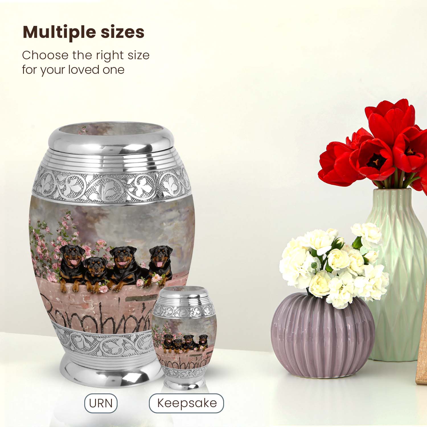 Dog Large Urn 10 Inch