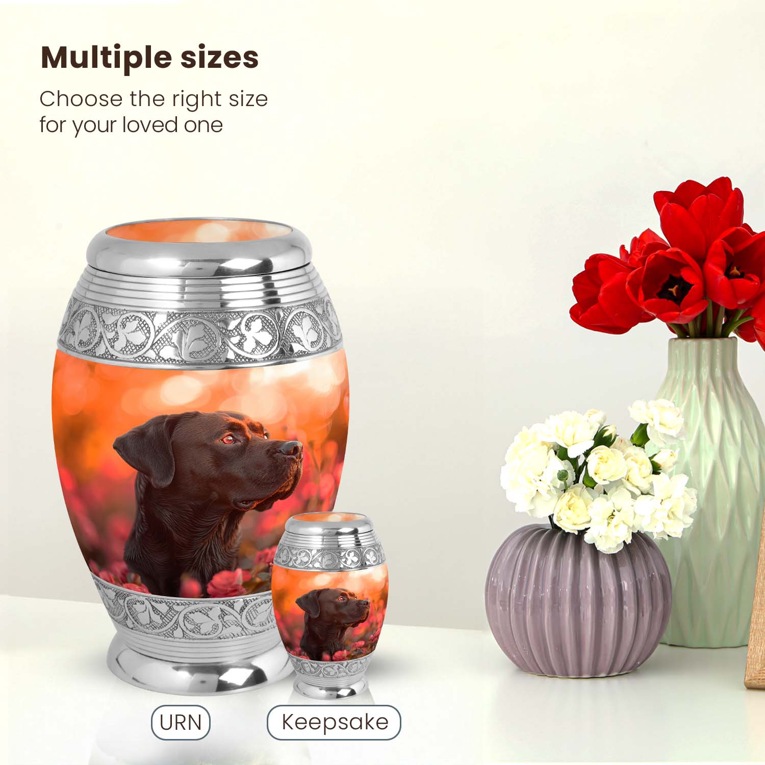 Dog Large Urn 10 Inch