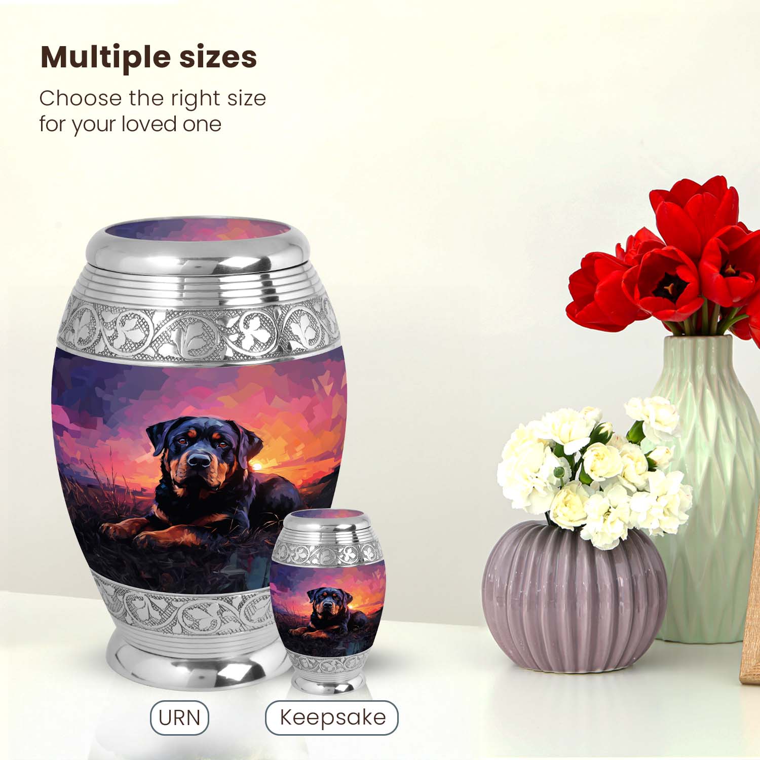 Dog Large Urn 10 Inch