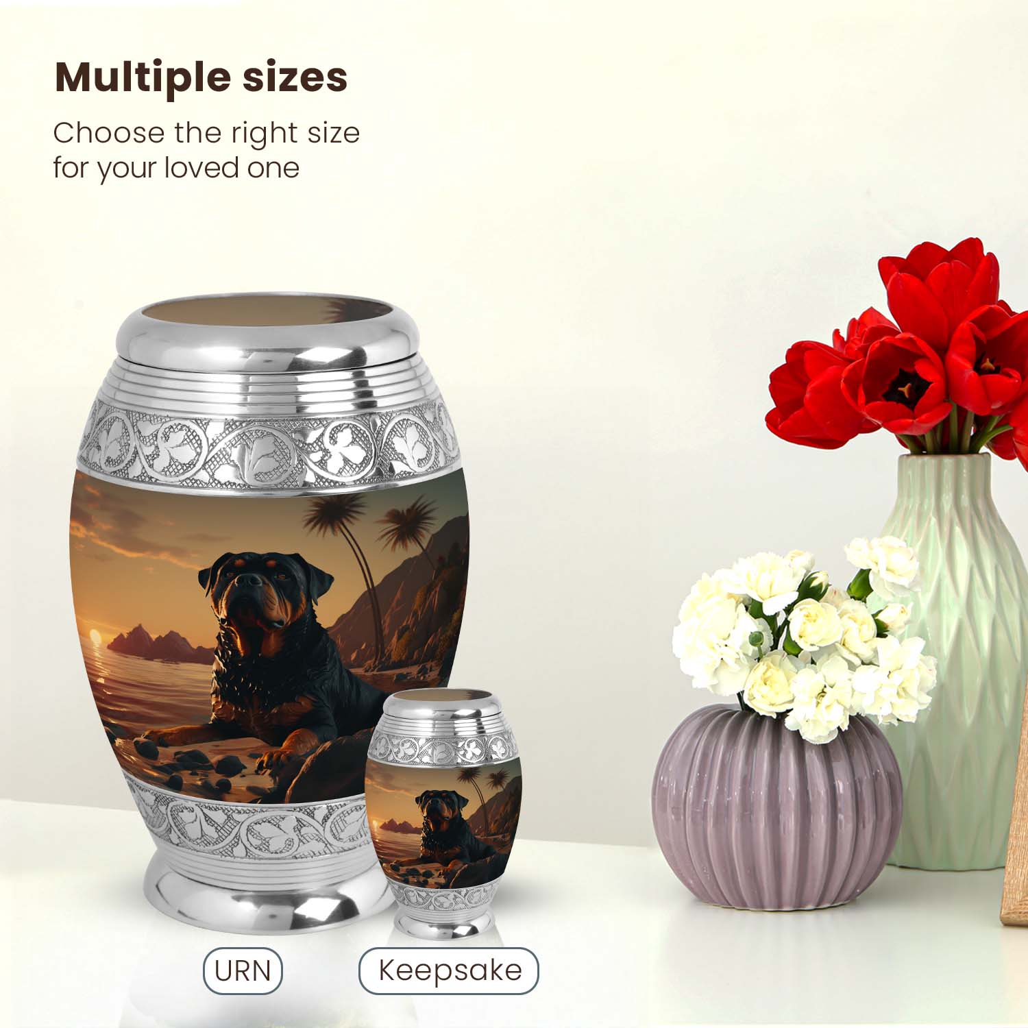 Dog Large Urn 10 Inch
