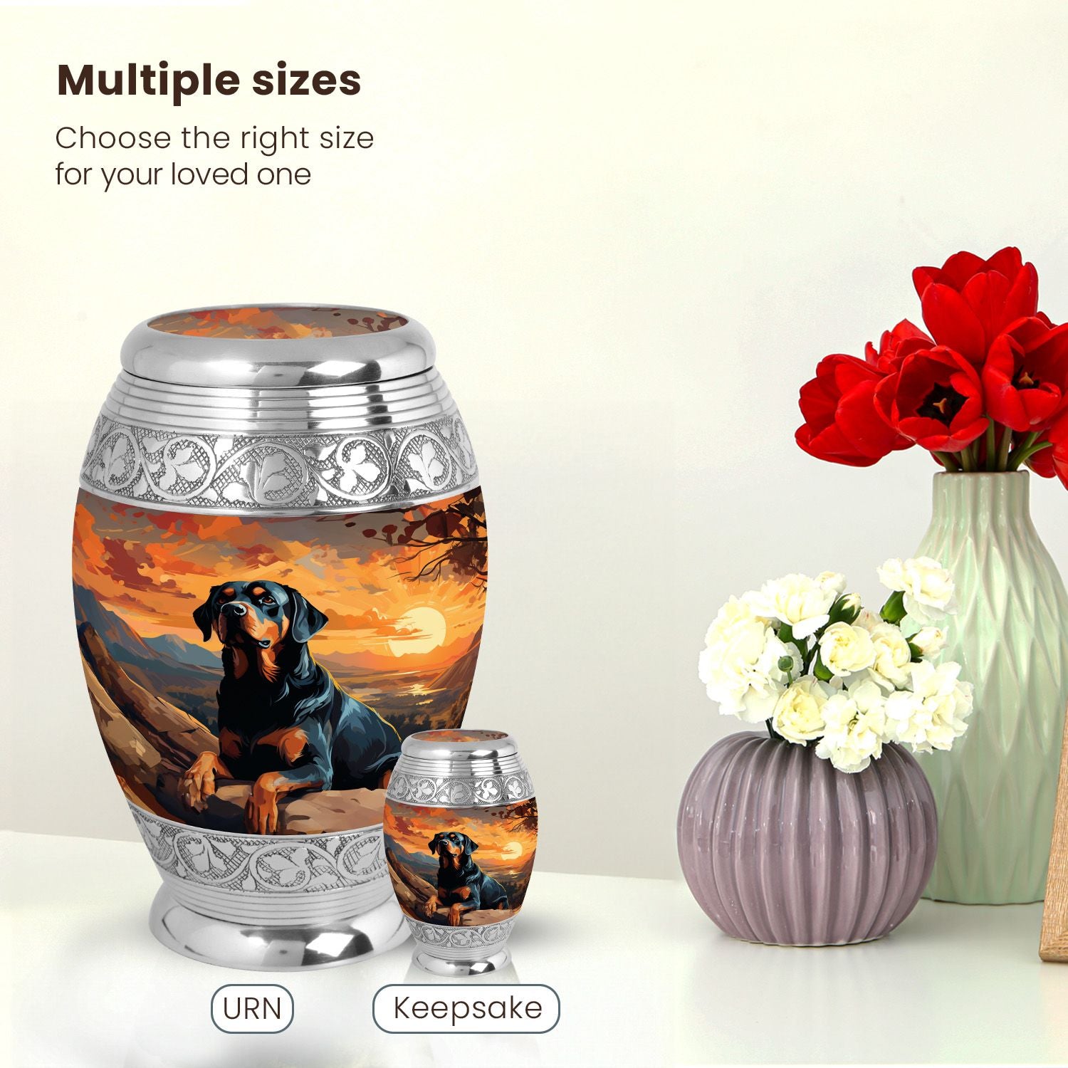 Dog Large Urn 10 Inch