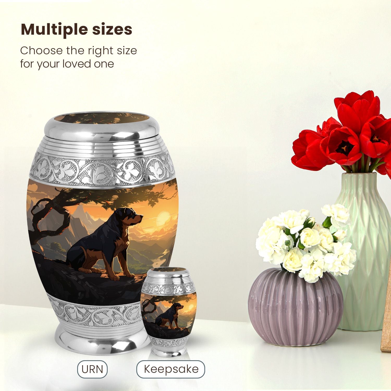 Dog Large Urn 10 Inch