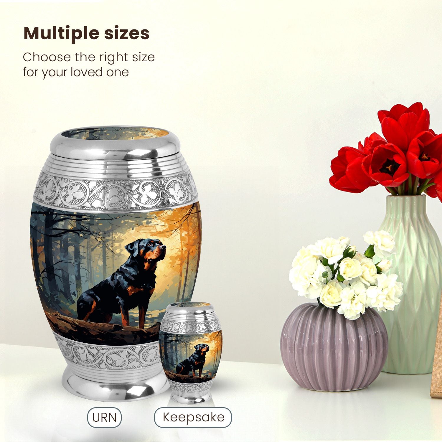Dog Large Urn 10 Inch