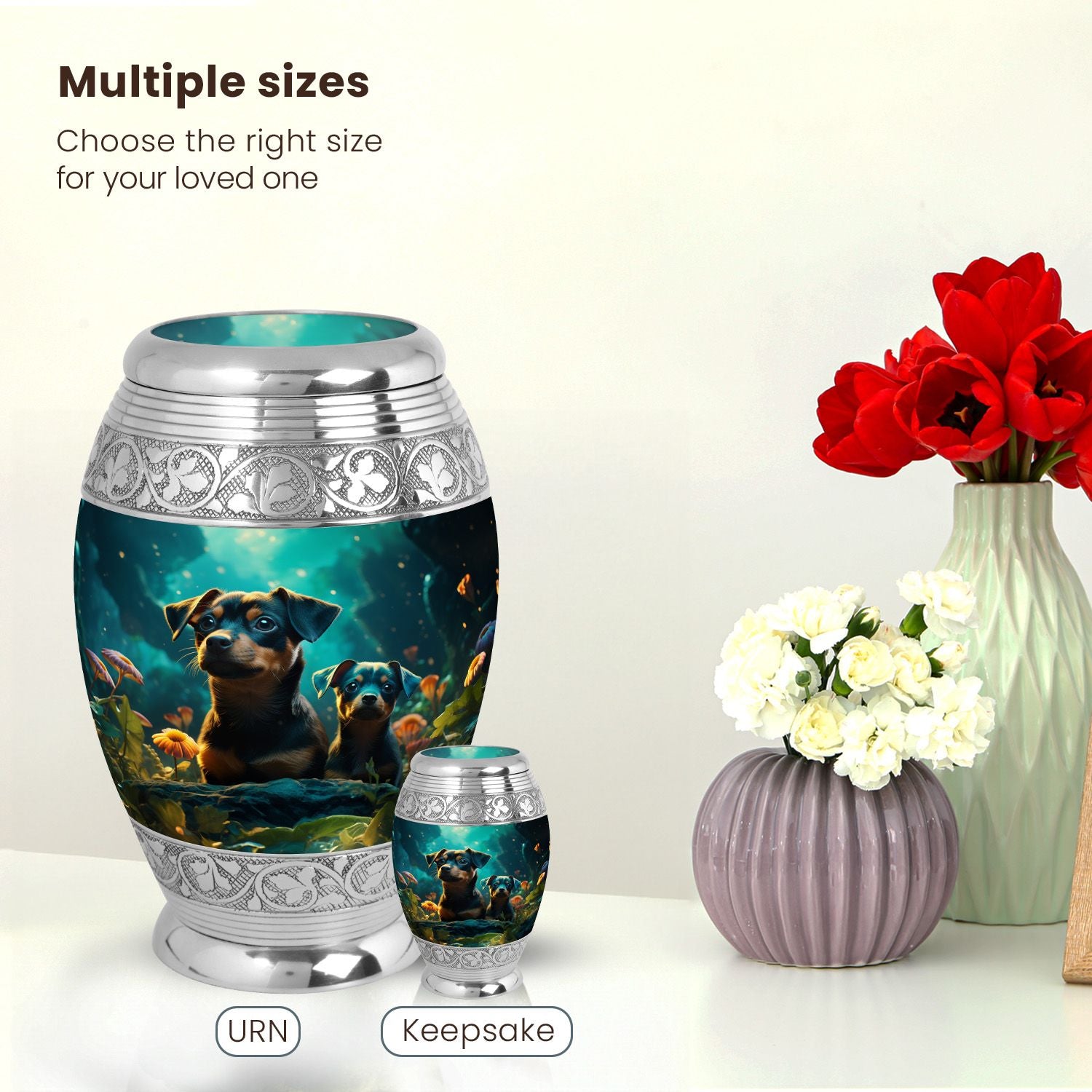 Dog Large Urn 10 Inch